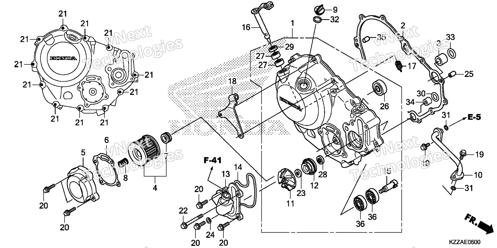 RIGHT CRANKCASE крышка