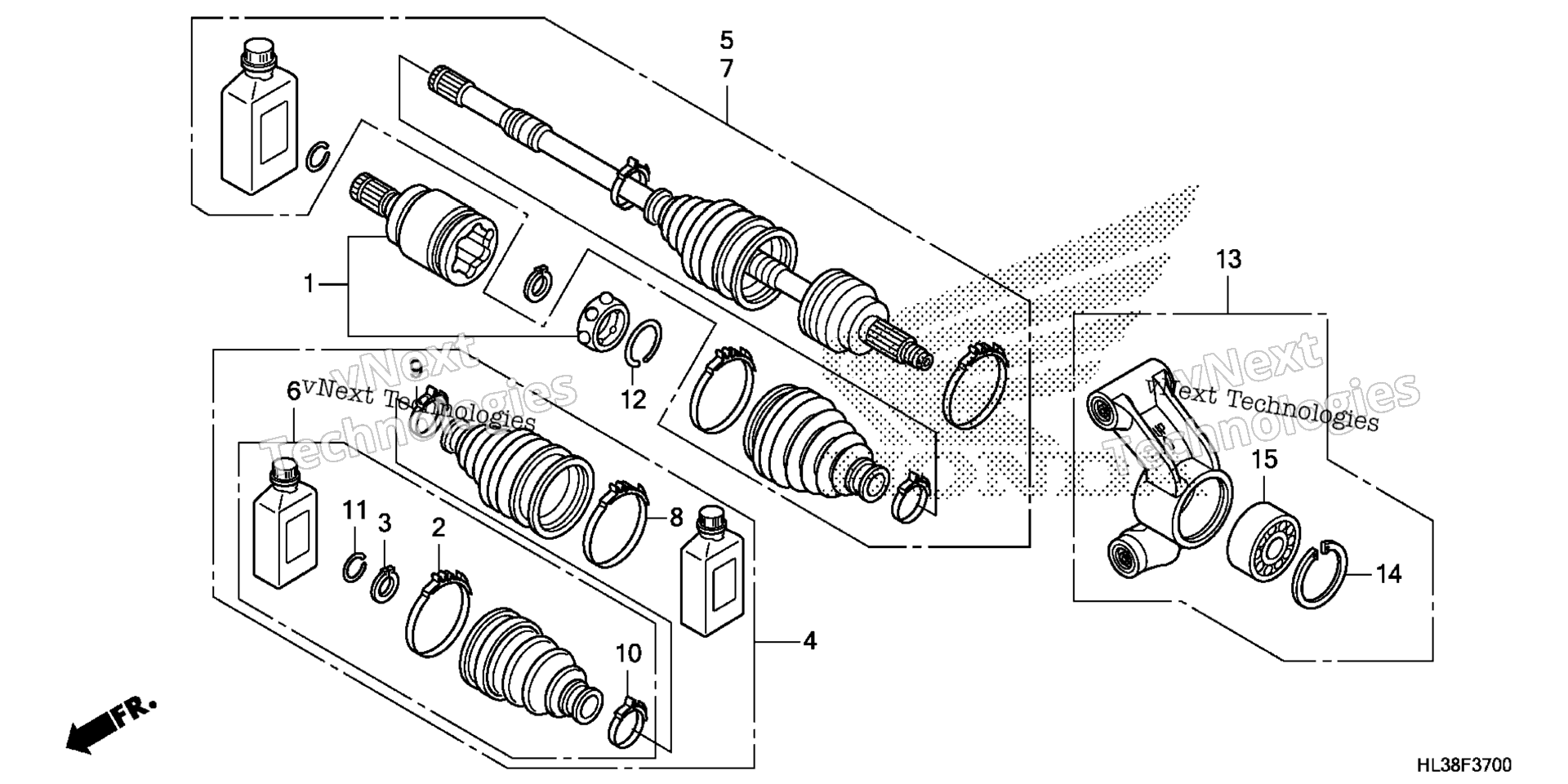 Задняя часть KNUCKLE / REAR DRIVESHAFT
