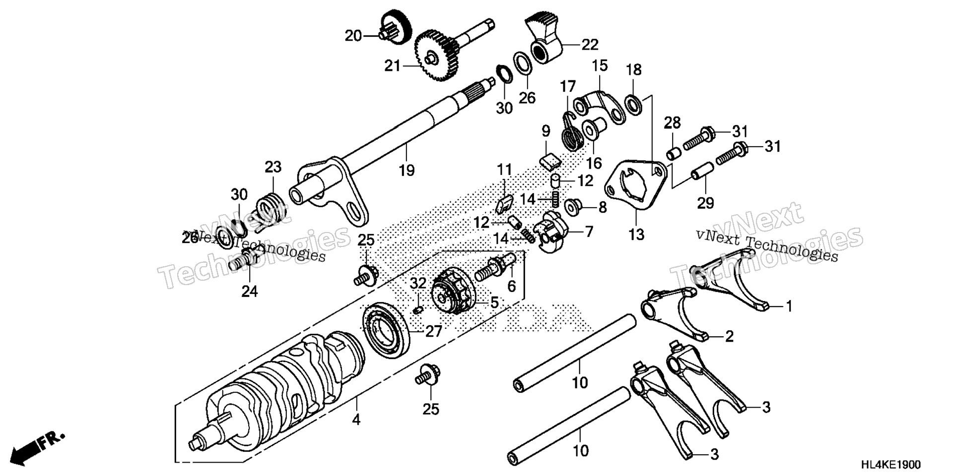 GEARSHIFT вилка (TRANSMISSION)