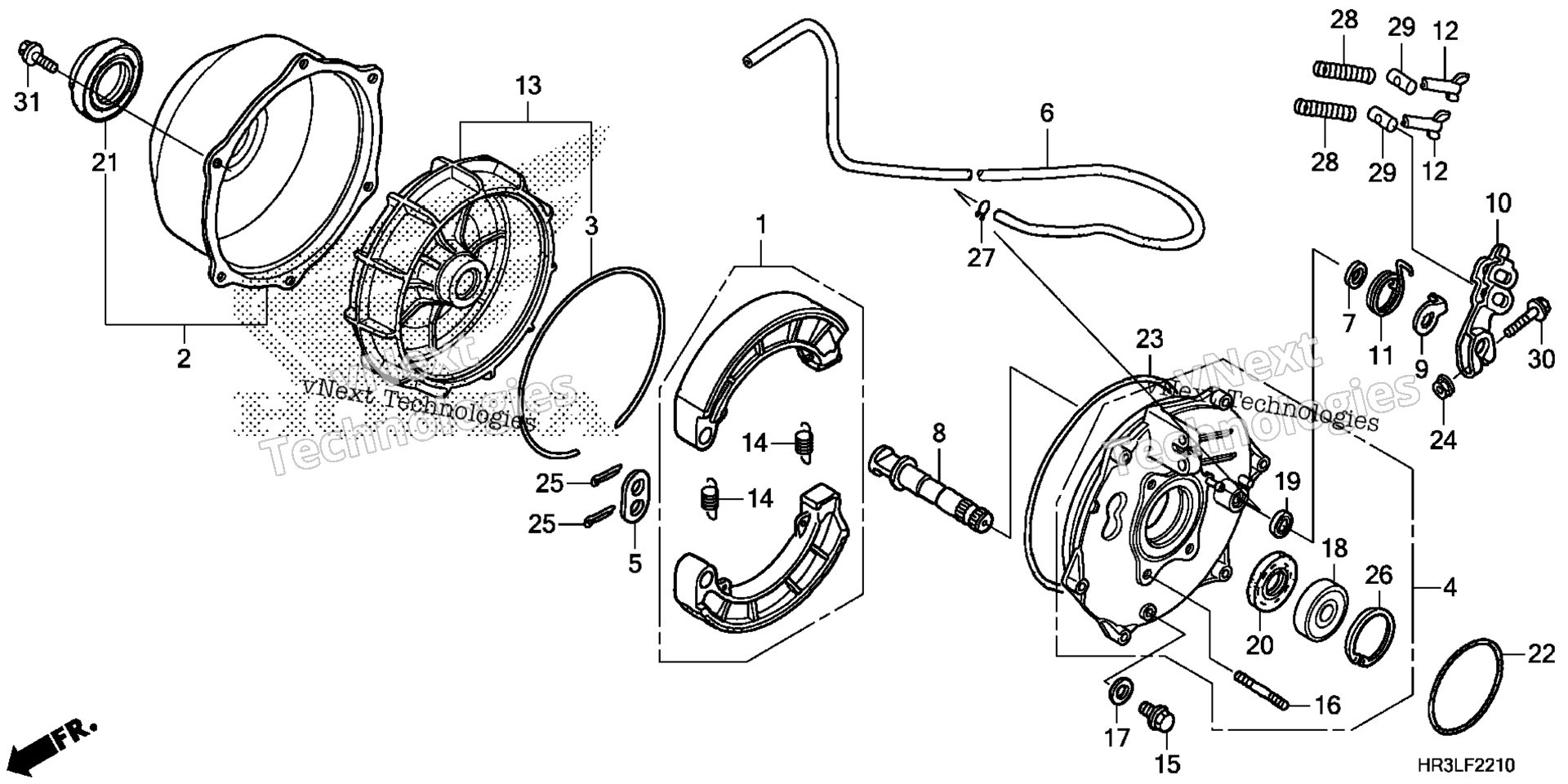 Задняя часть BRAKE PANEL