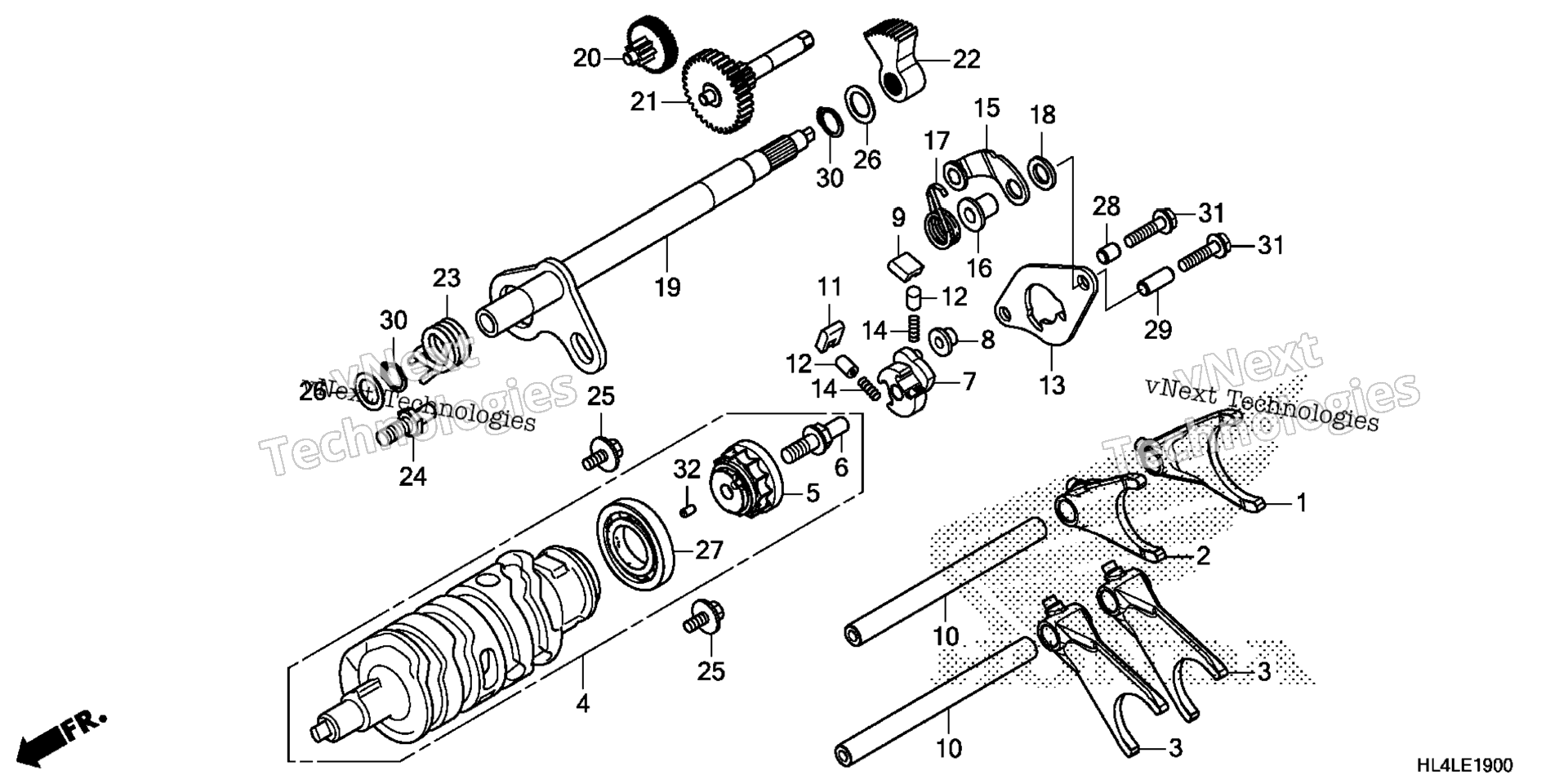 GEARSHIFT вилка (TRANSMISSION)