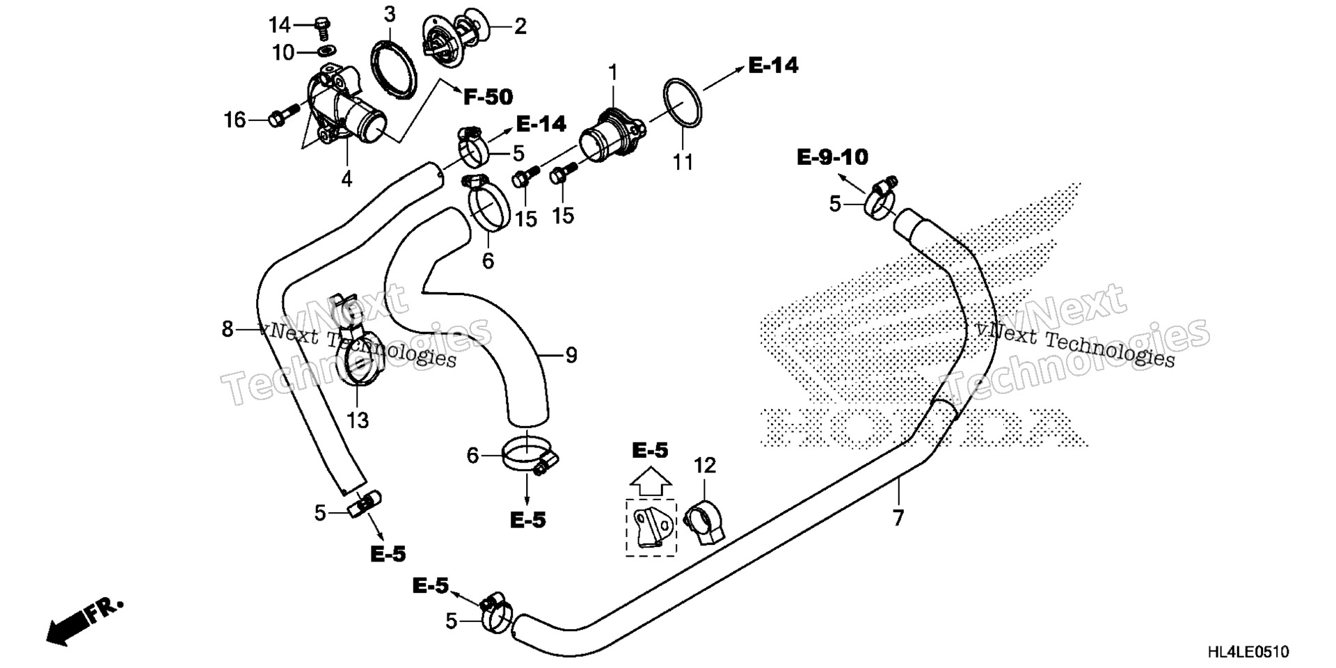 Система охлаждения HOSE / THERMOSTAT