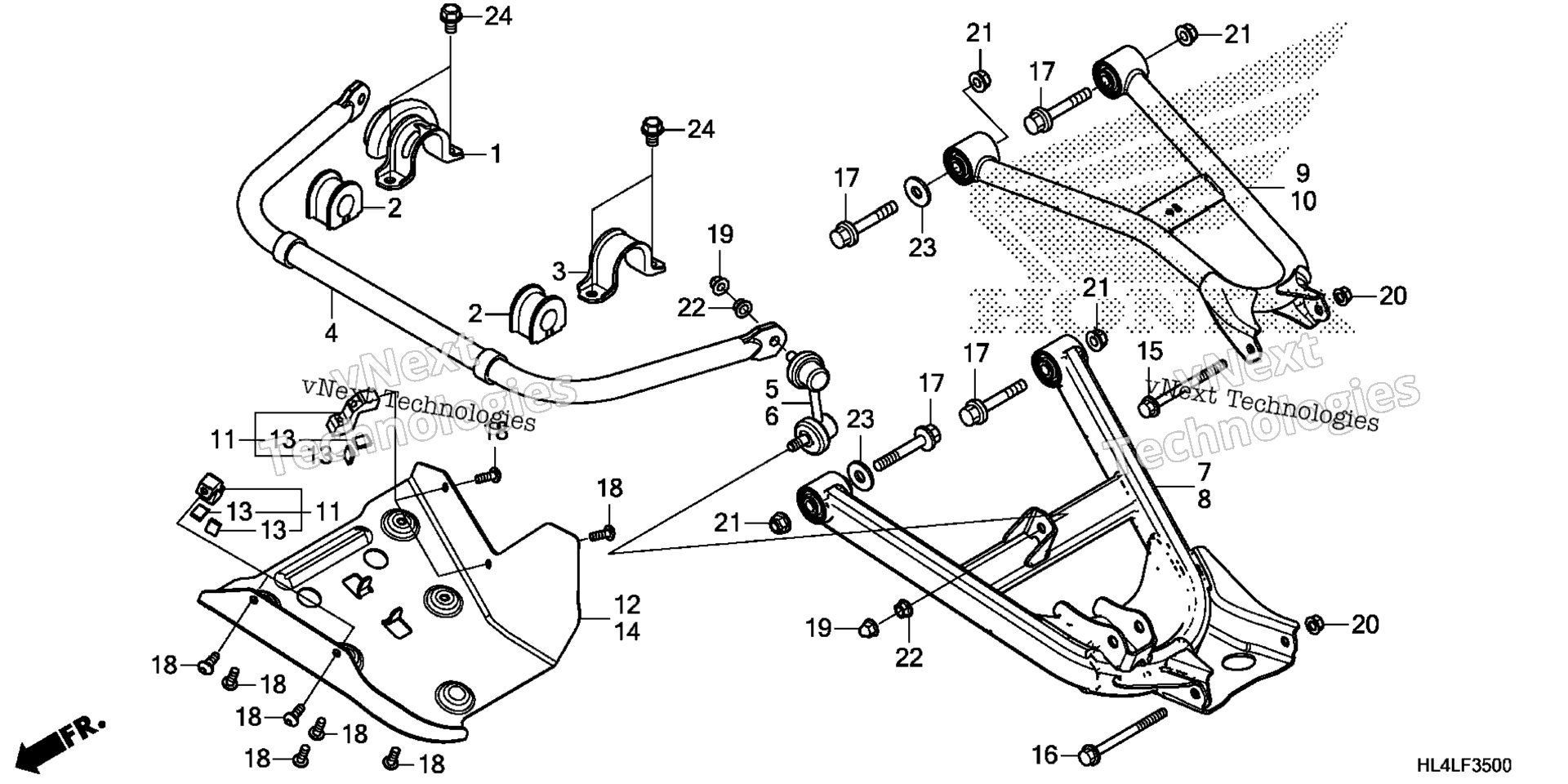 Задняя часть ARM / REAR STABILIZER