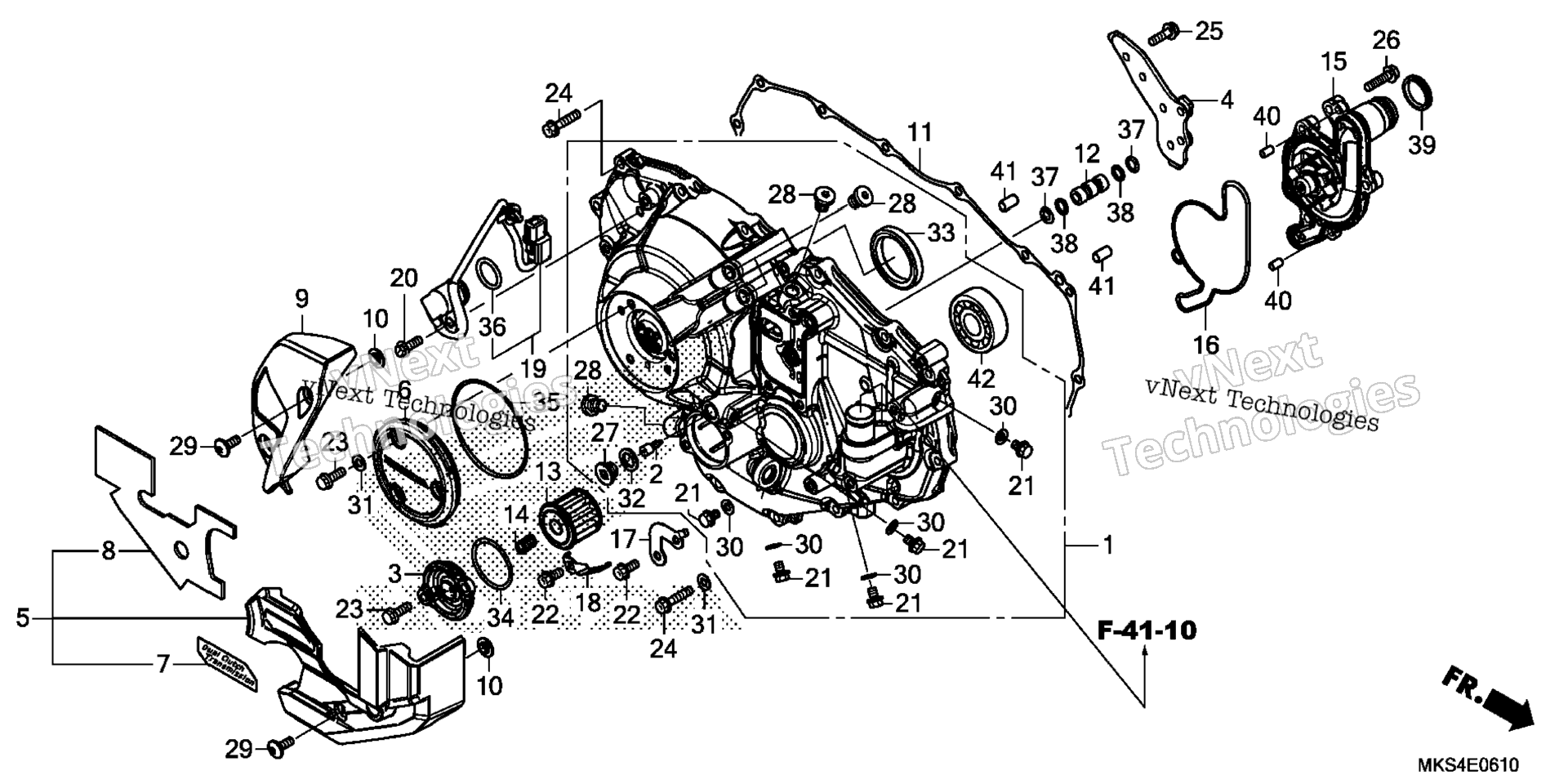 RIGHT CRANKCASE крышка (2)