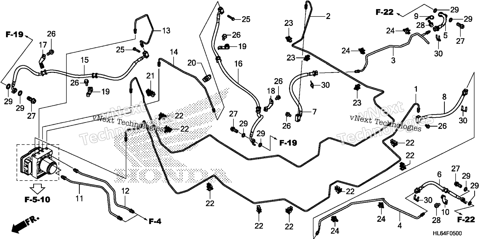 Тормоз PIPE / BRAKE HOSE (1)