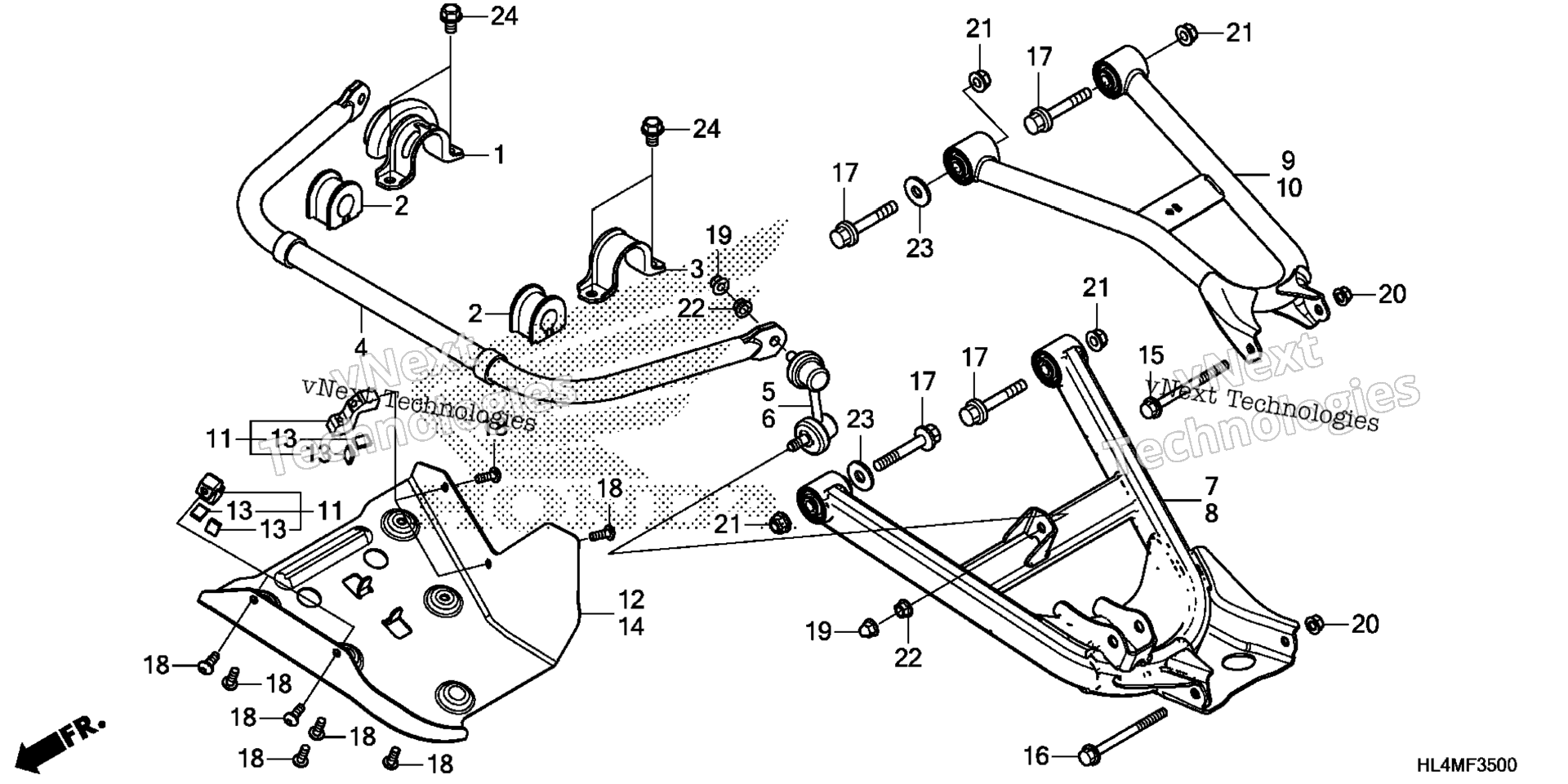 Задняя часть ARM / REAR STABILIZER
