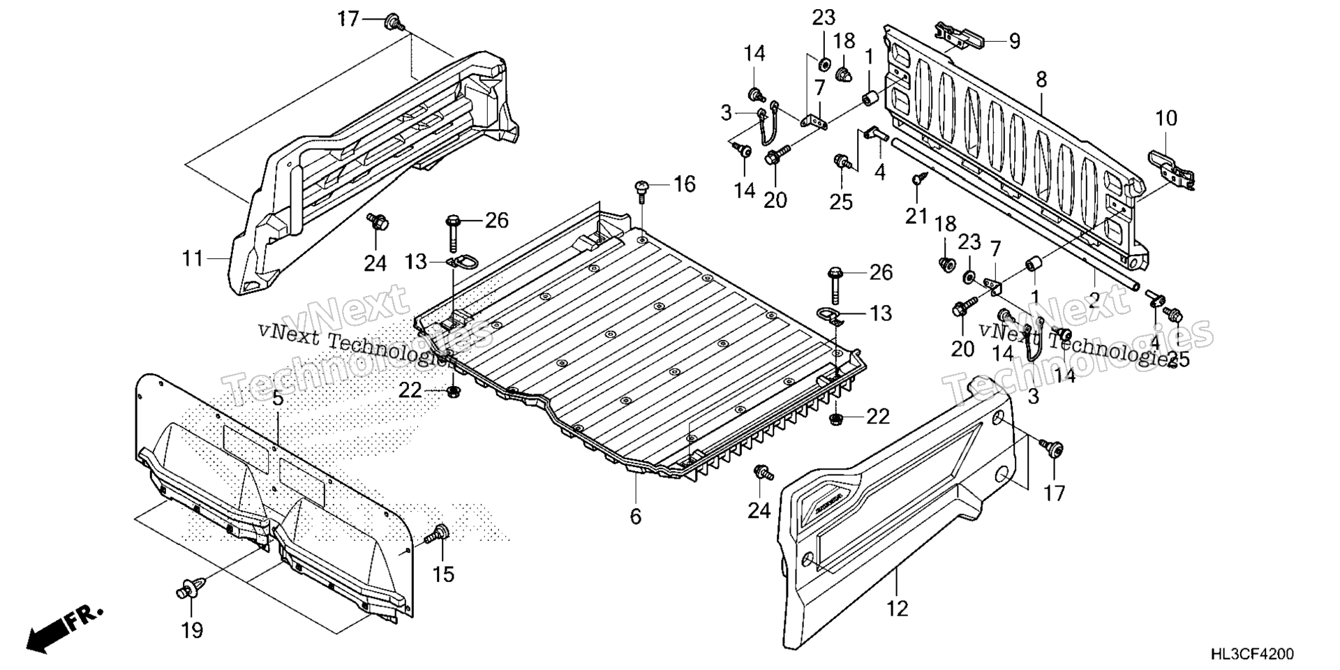BED PLATE / задний GATE (1)