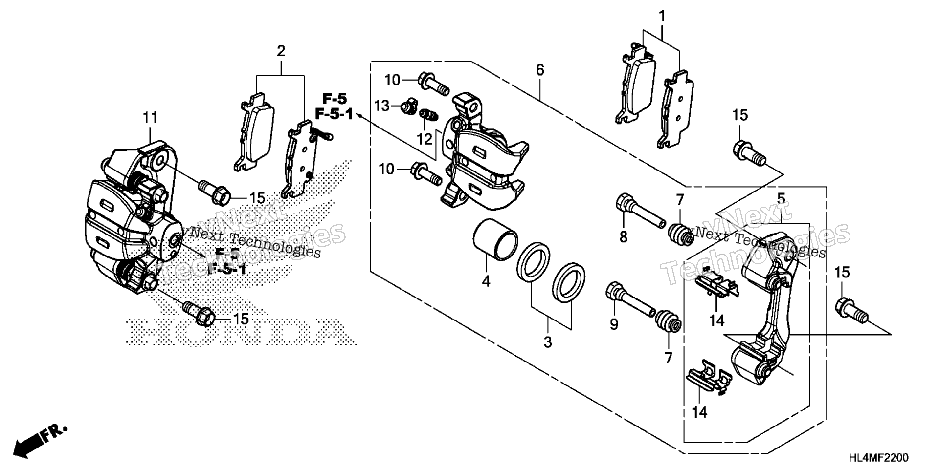 Задний суппорт тормоза