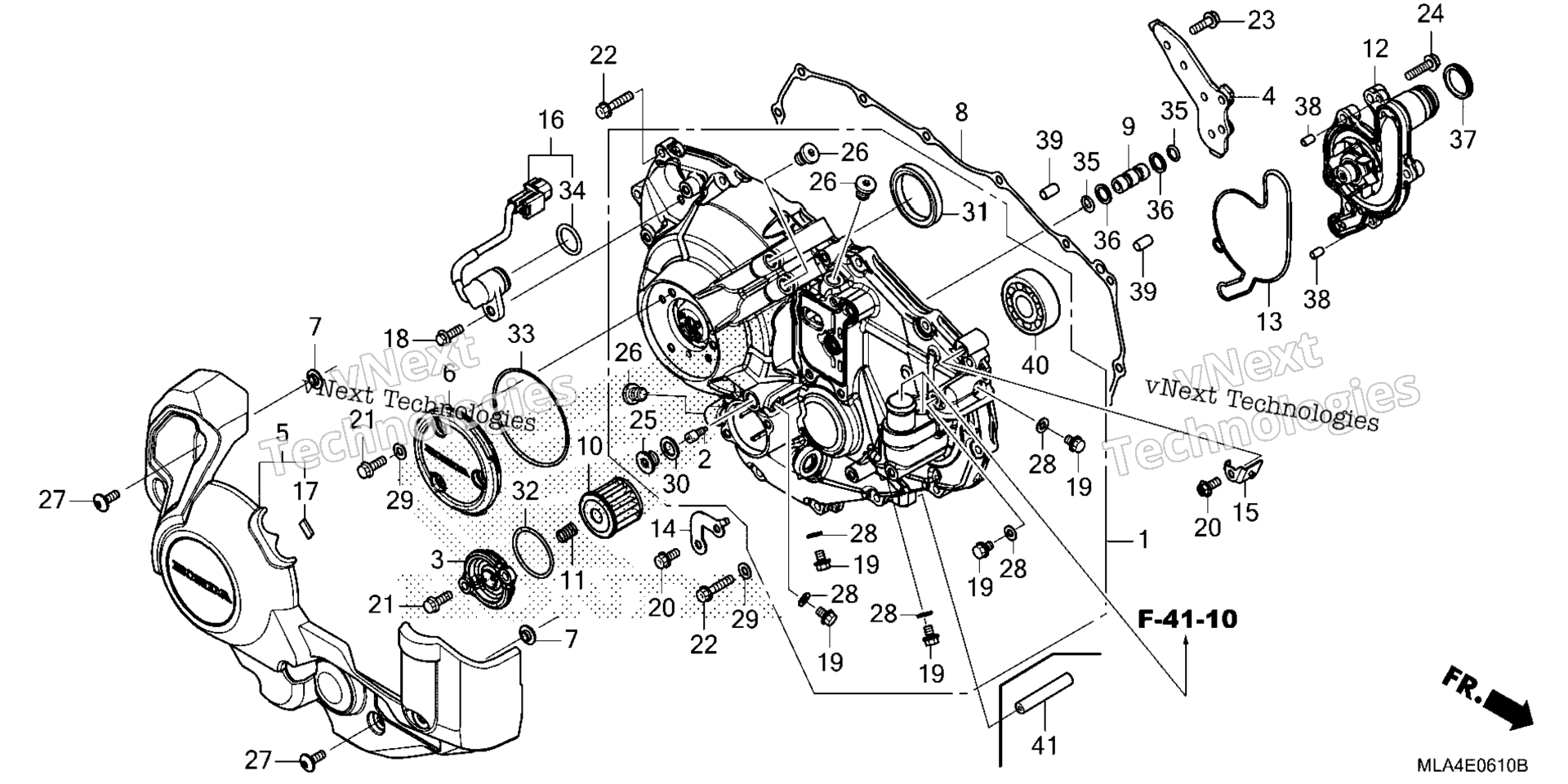 RIGHT CRANKCASE крышка