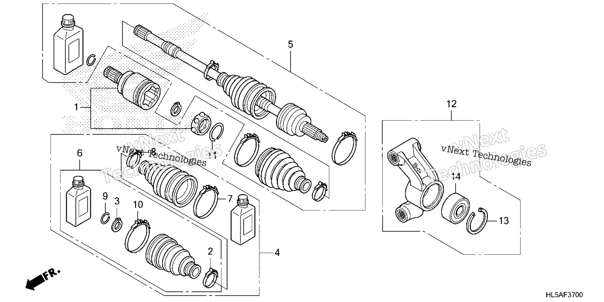 Задняя часть KNUCKLE / REAR DRIVESHAFT