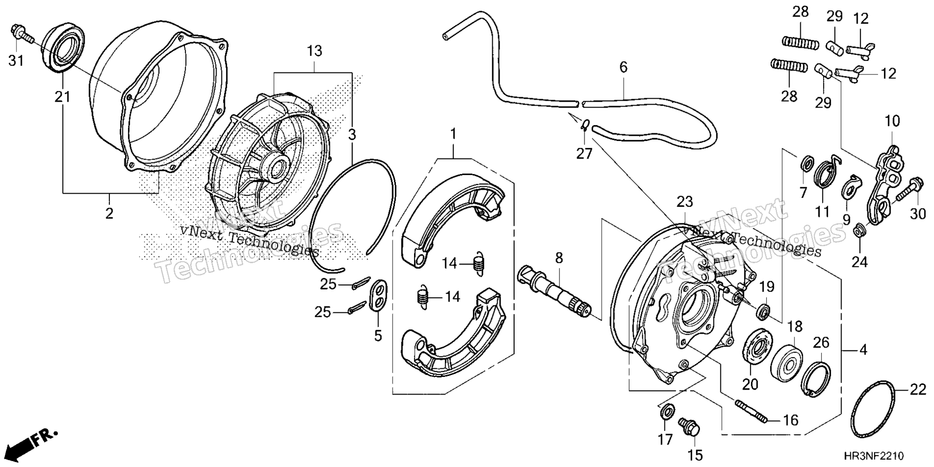 Задняя часть BRAKE PANEL