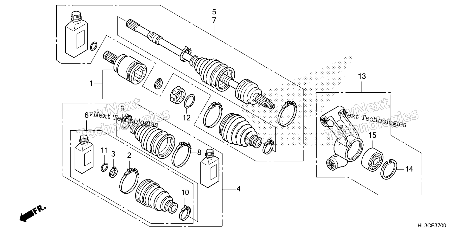 Задняя часть KNUCKLE / REAR DRIVESHAFT