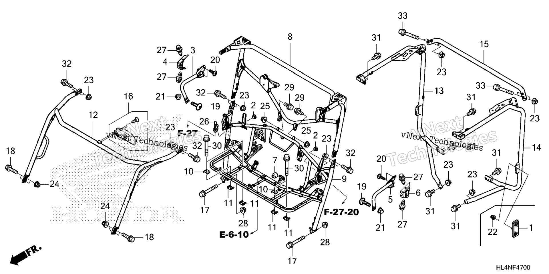 ROLL BAR / BACK MIRROR