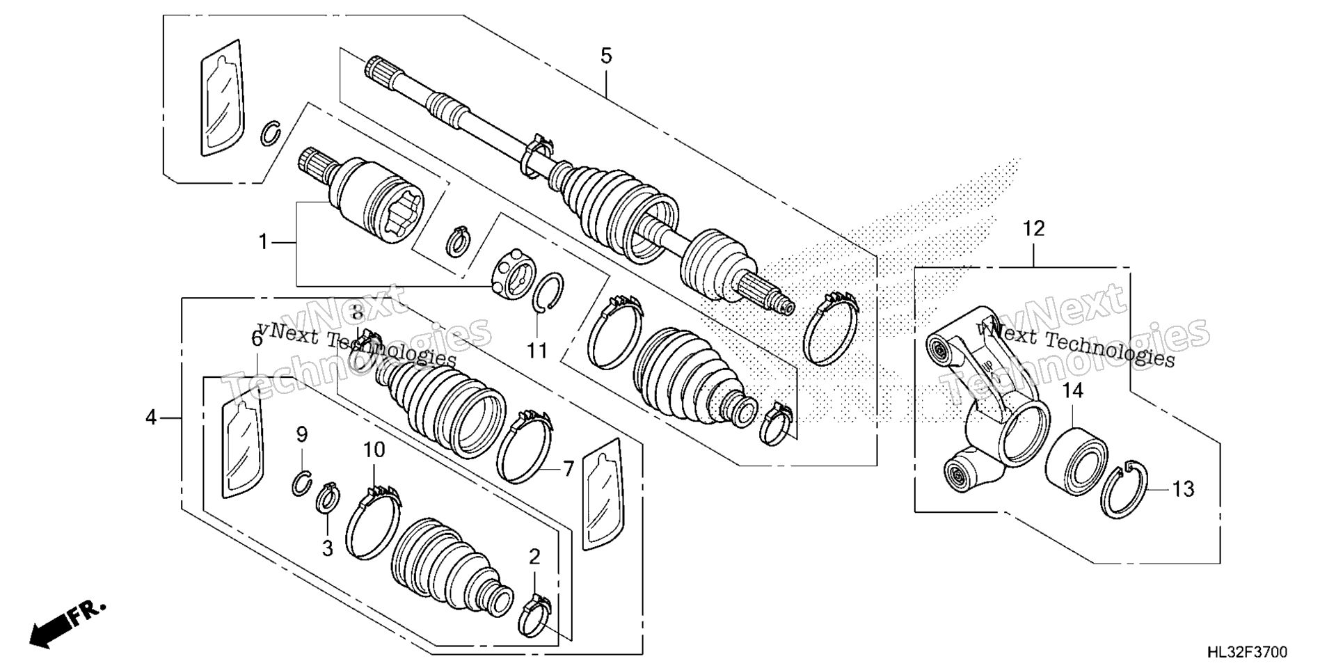 Задняя часть KNUCKLE / REAR DRIVESHAFT