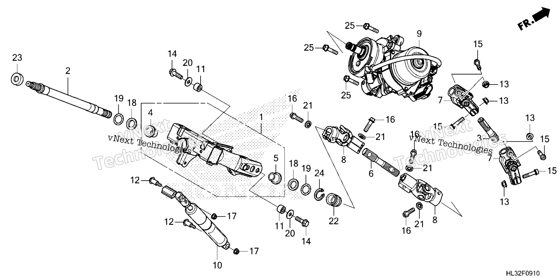 Вал рулевого управления / STEERING COLUMN (2)