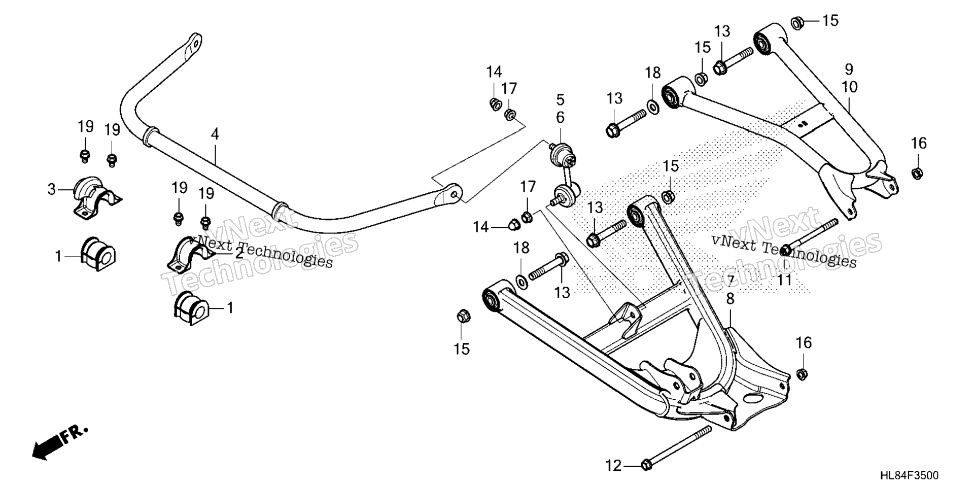 Задняя часть ARM / REAR STABILIZER