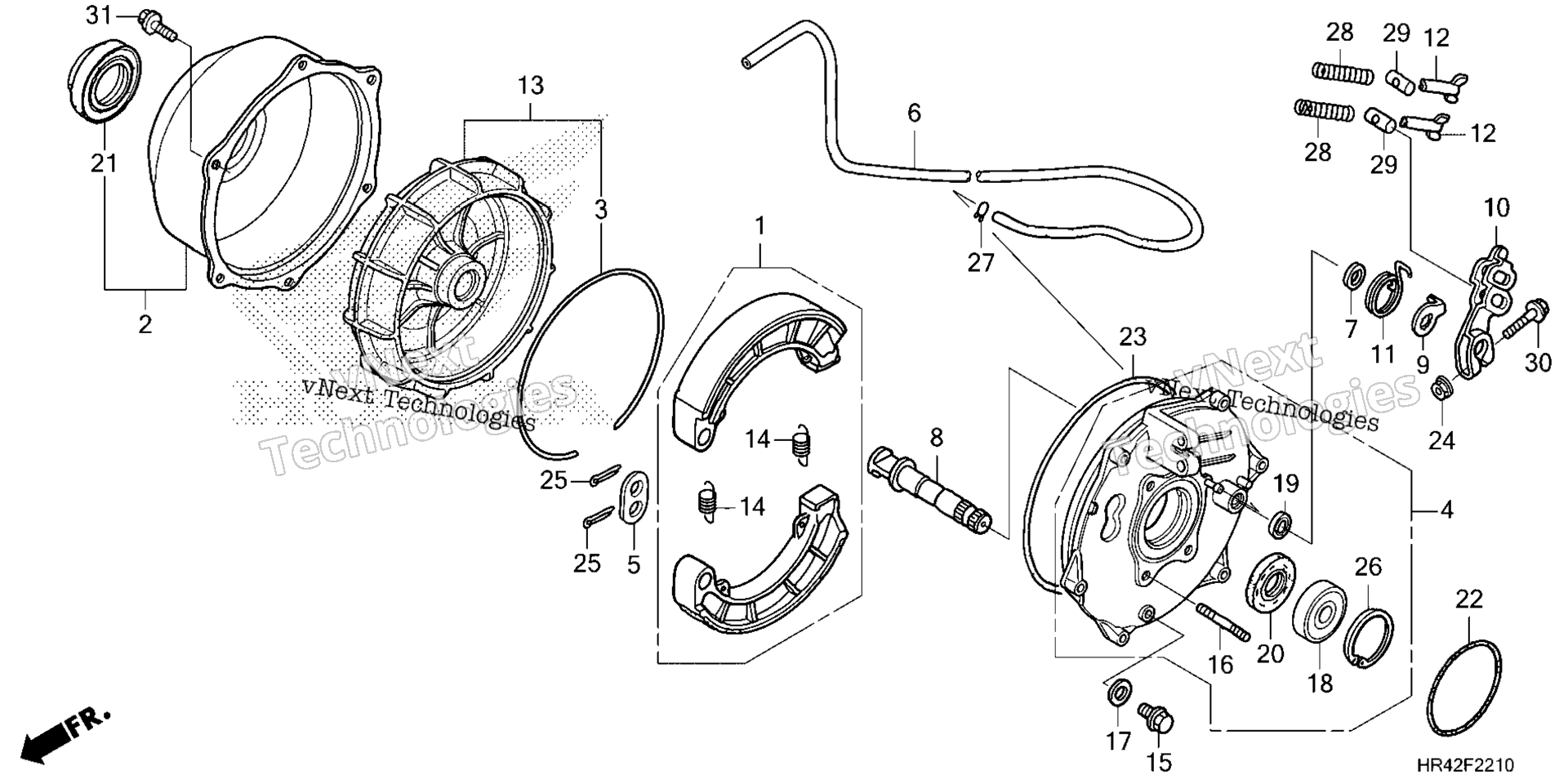 Задняя часть BRAKE PANEL