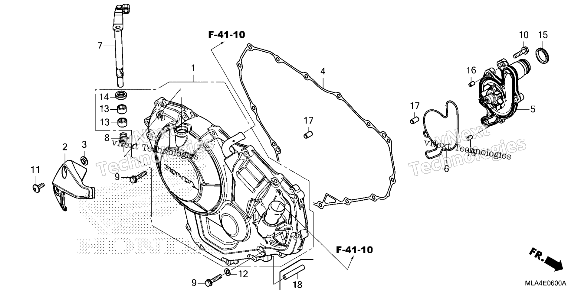 RIGHT CRANKCASE крышка (1)