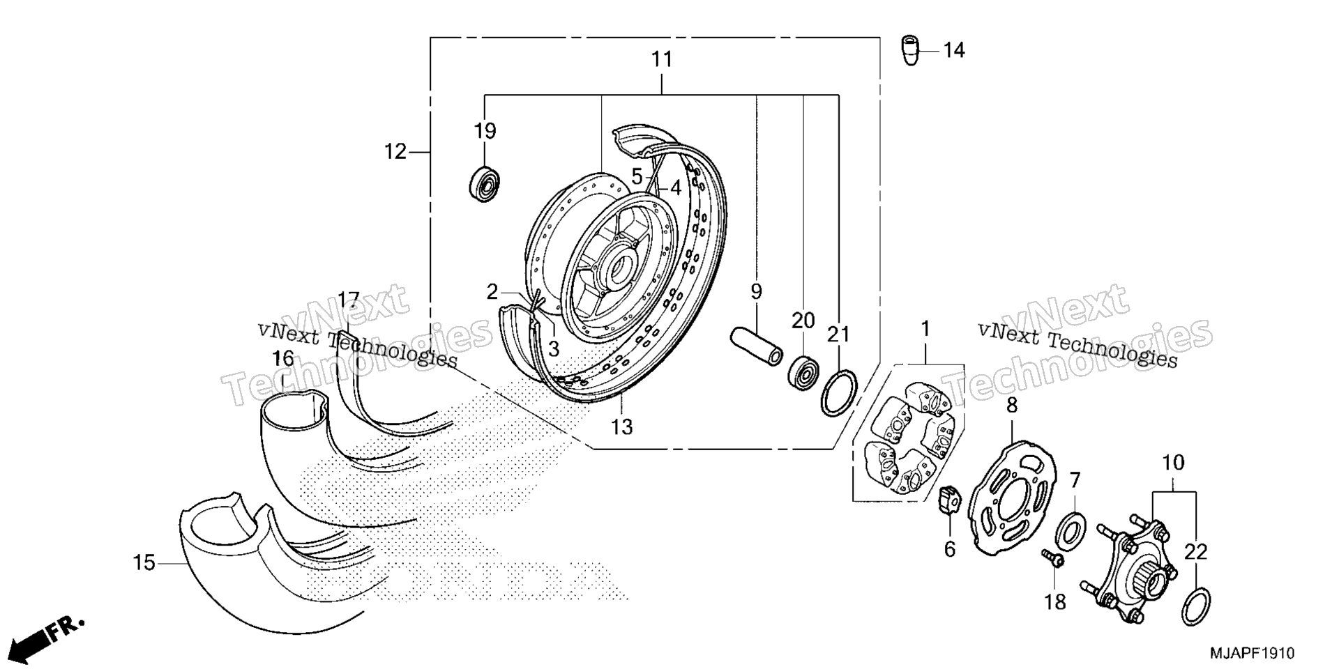 Заднее колесо (DRUM BRAKE)