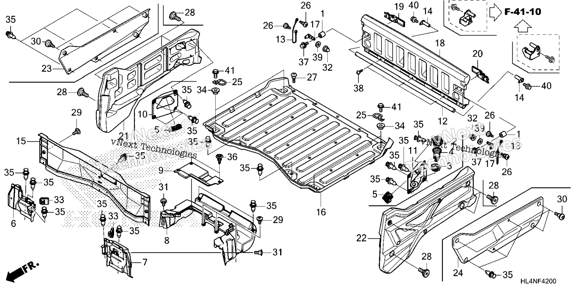 BED PLATE / задний GATE (1)