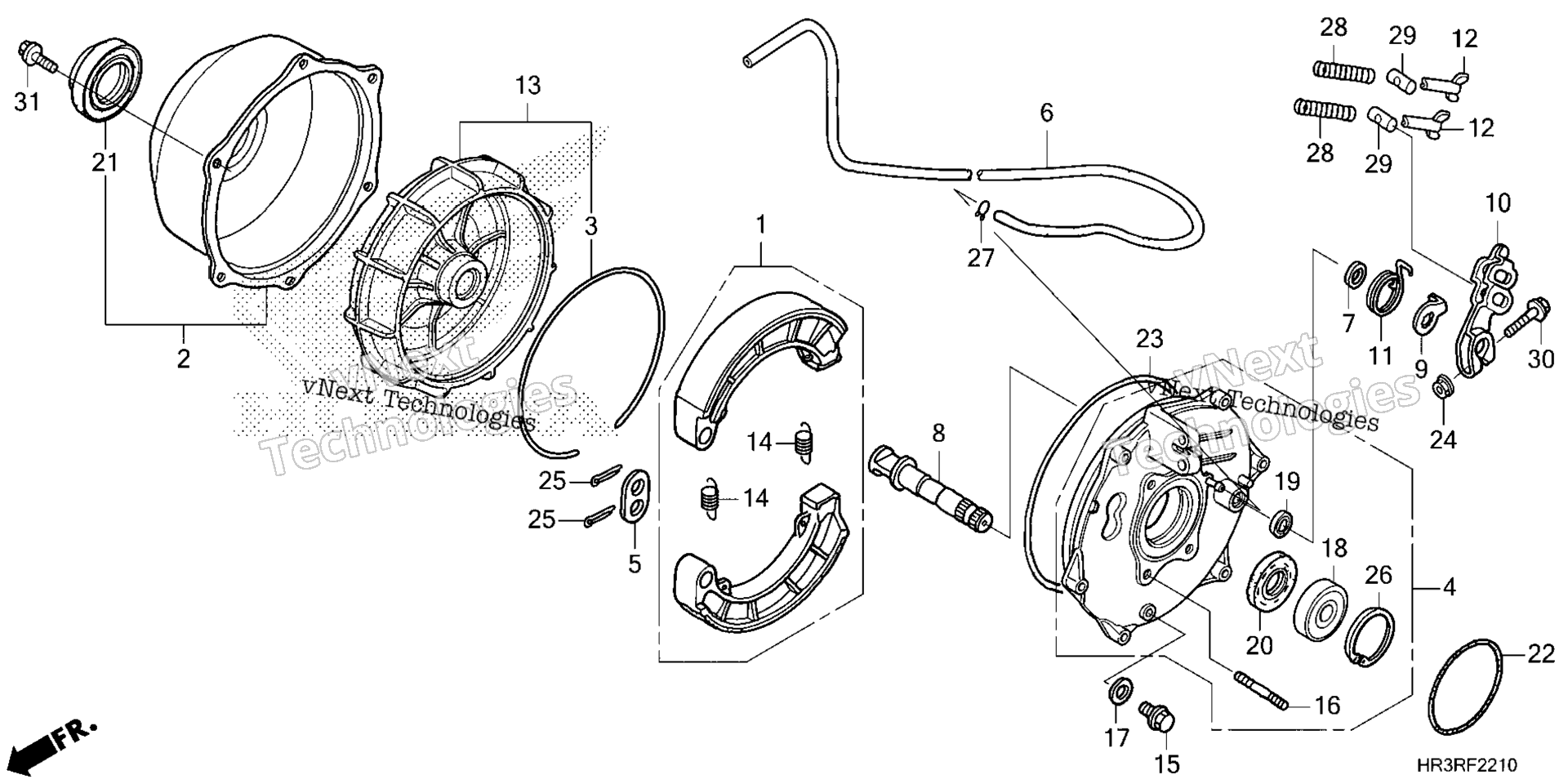 Задняя часть BRAKE PANEL