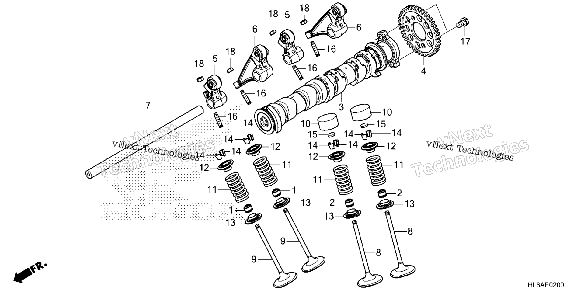 CAMSHAFT / клапан