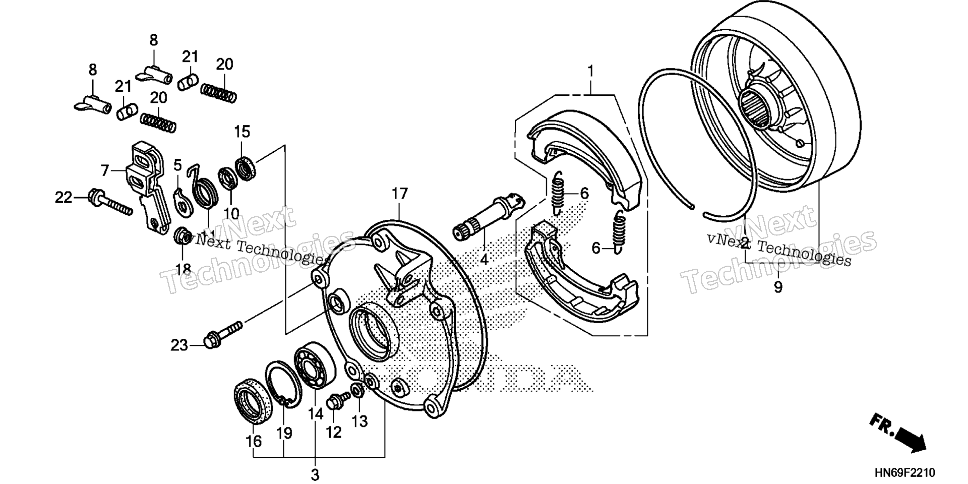 Задняя часть BRAKE PANEL