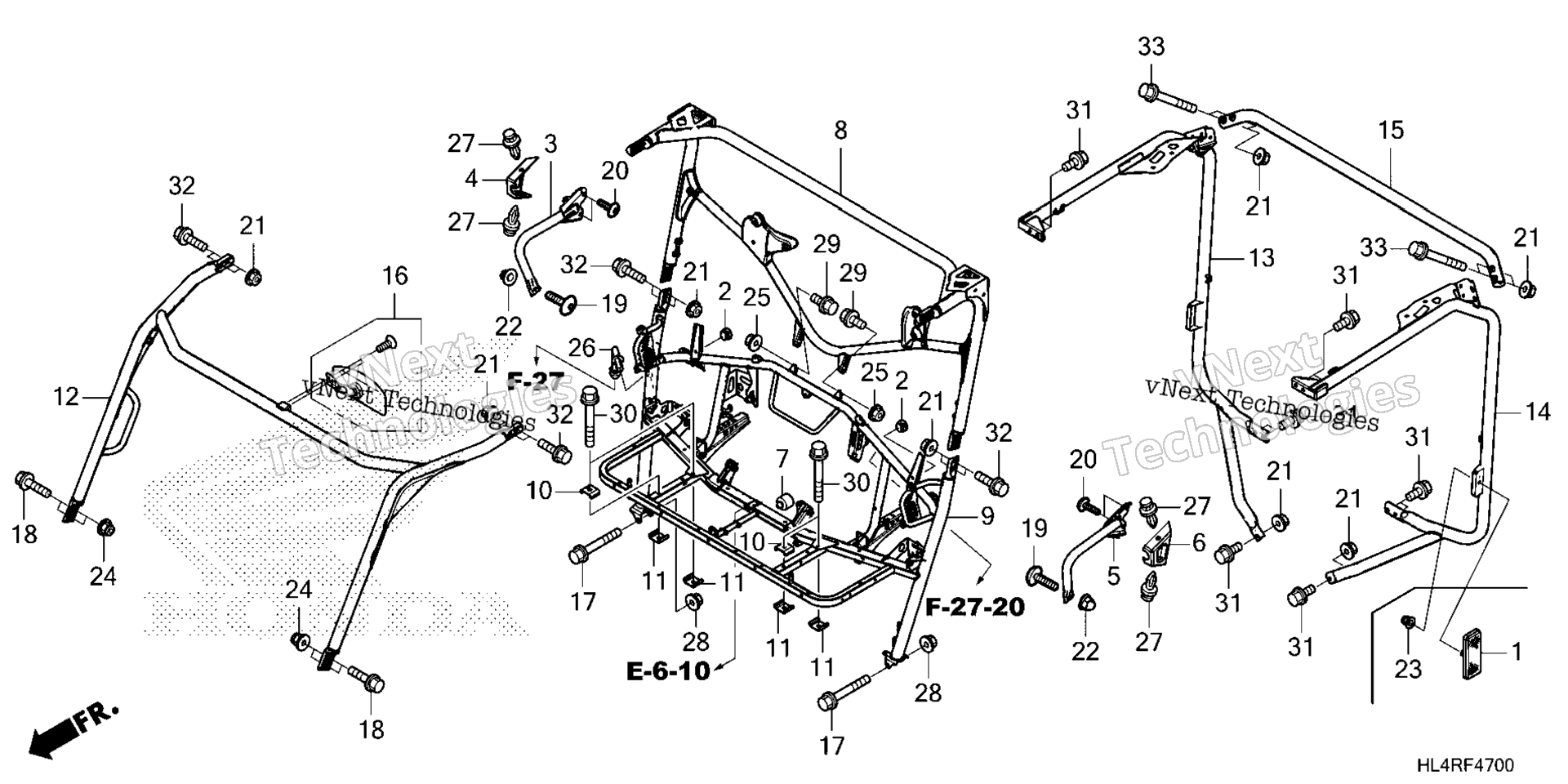 ROLL BAR /  BACK MIRROR