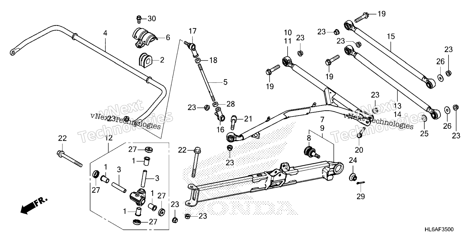 Задний рычаг подвески / REAR STABILIZER (1)