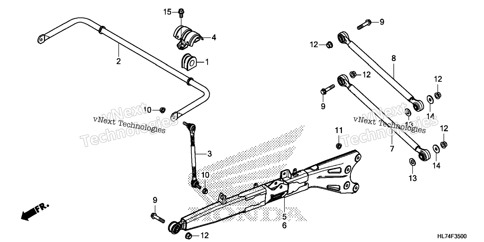 Задний рычаг подвески / REAR STABILIZER (1)
