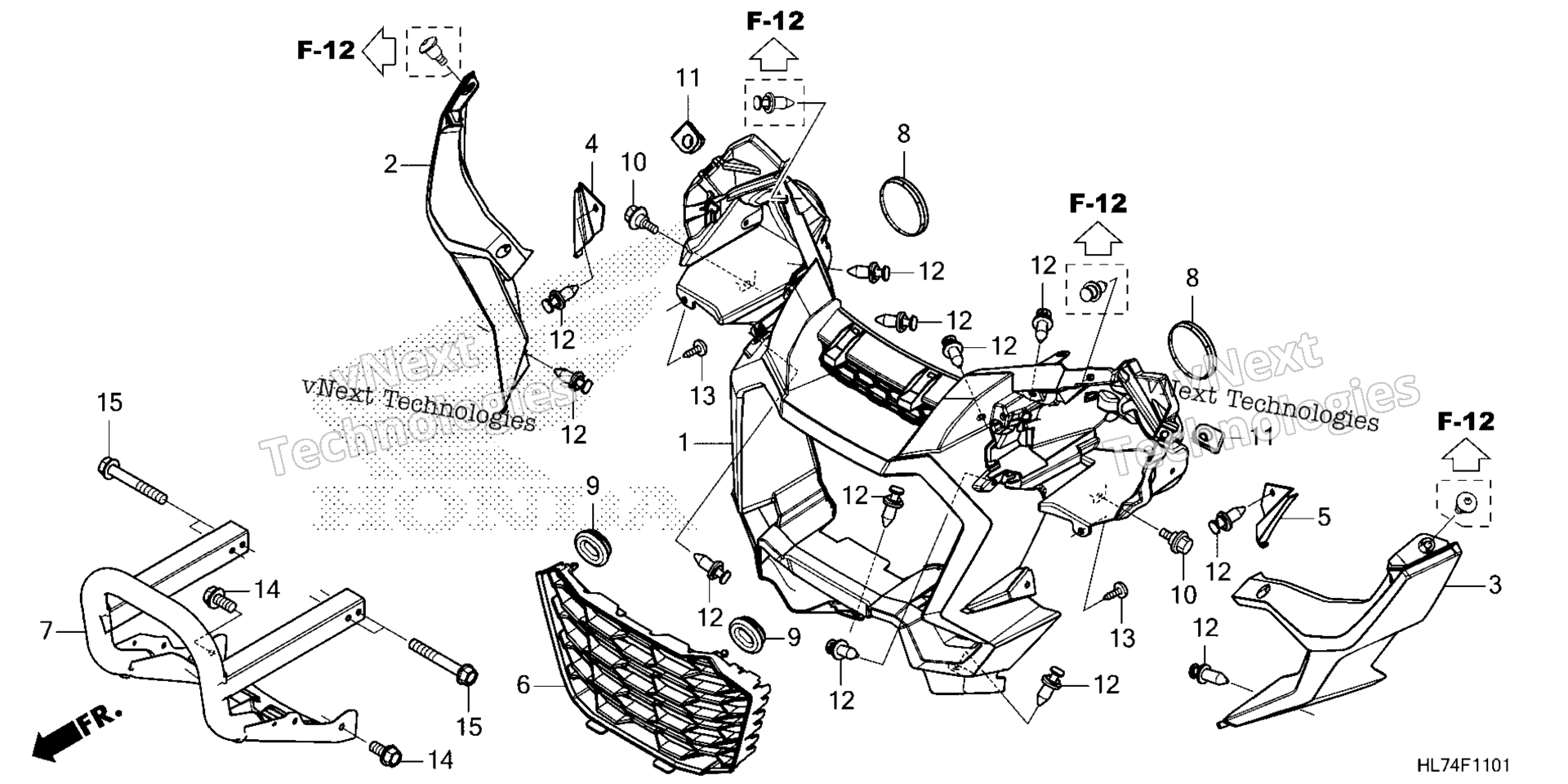 Передняя решётка / FRONT BUMPER (2)