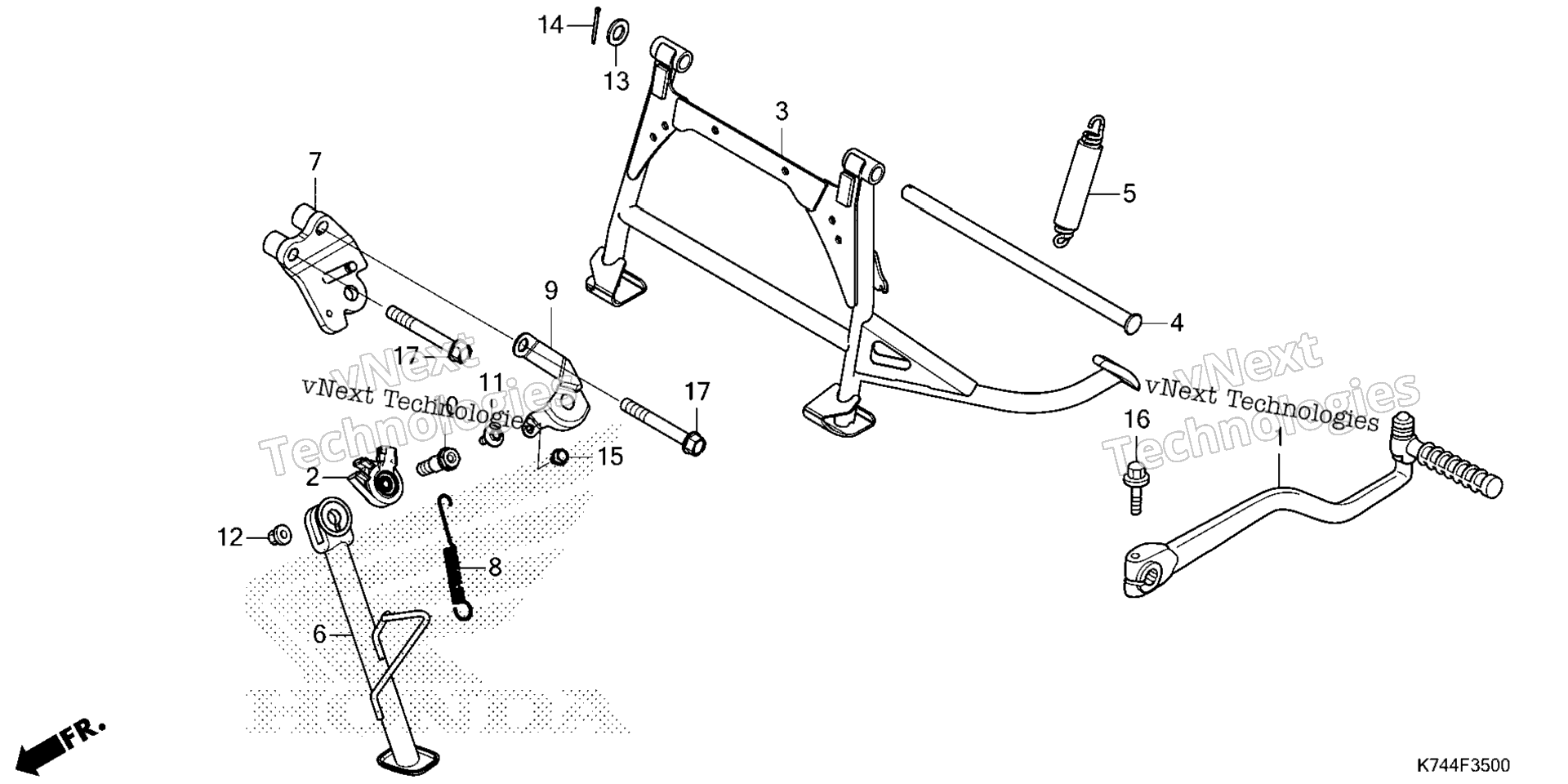 KICK STARTER ARM / STAND