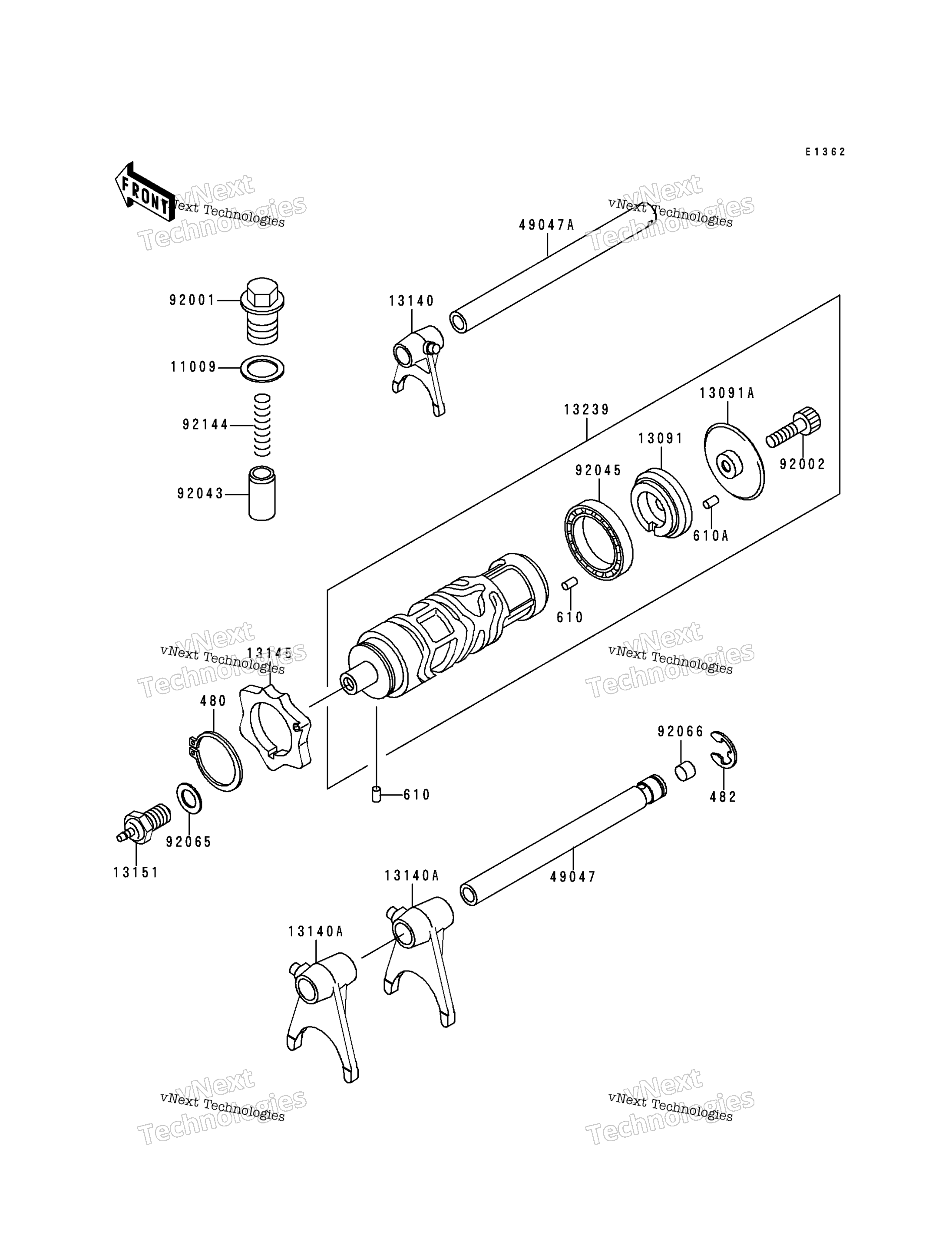 передача Change Drum / Shift Fork(S)