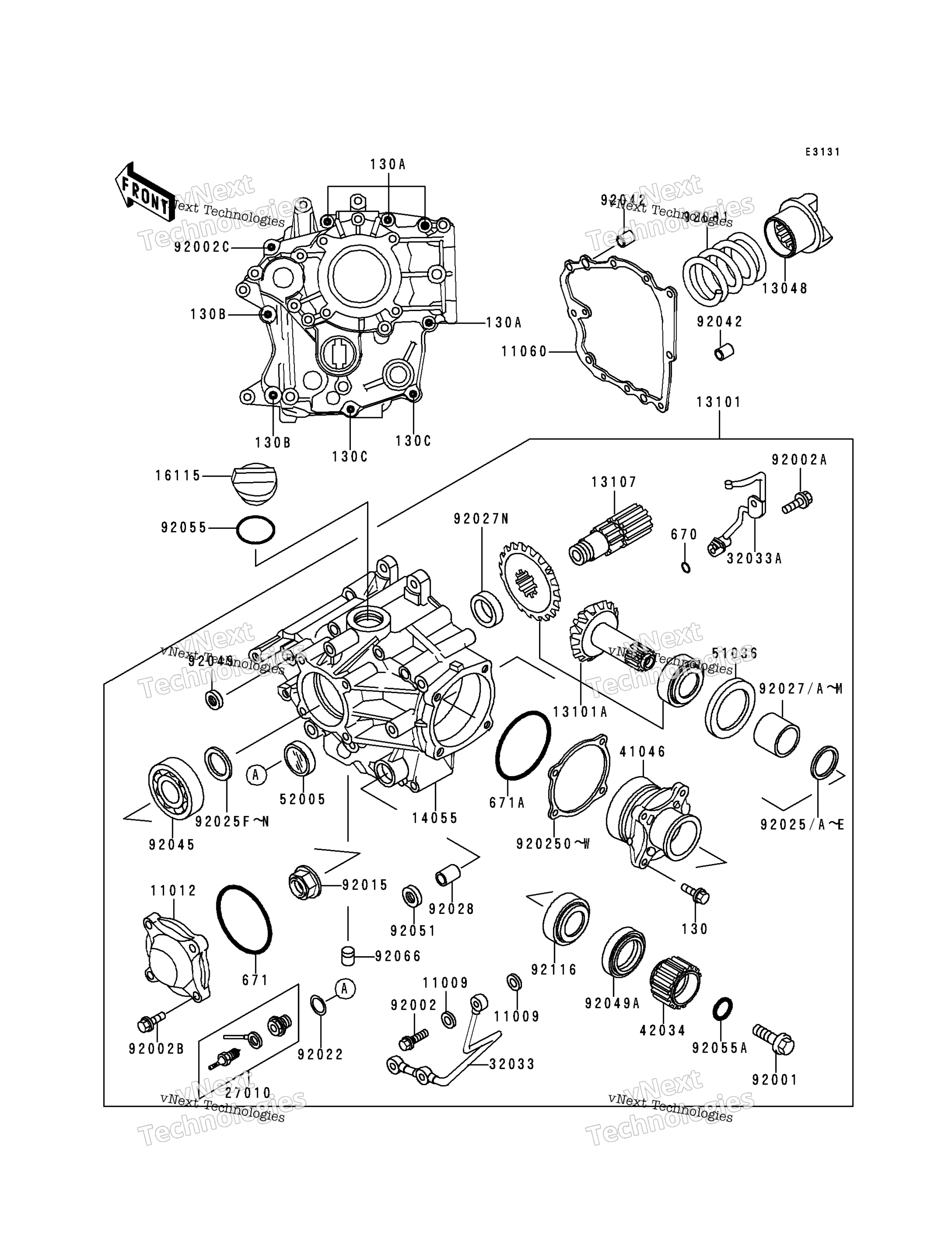 Передняя часть Bevel Gear