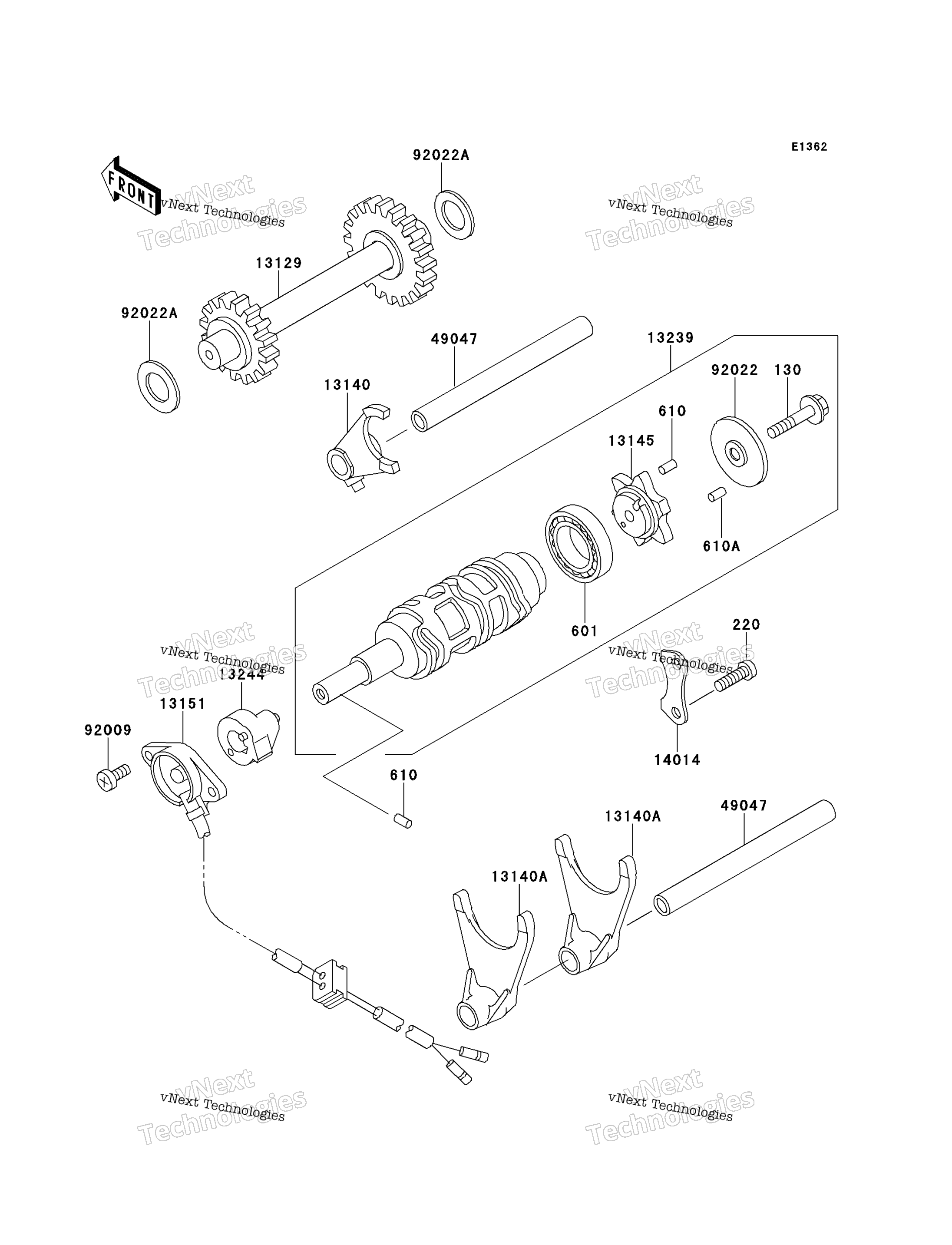 передача Change Drum / Shift Fork(S)