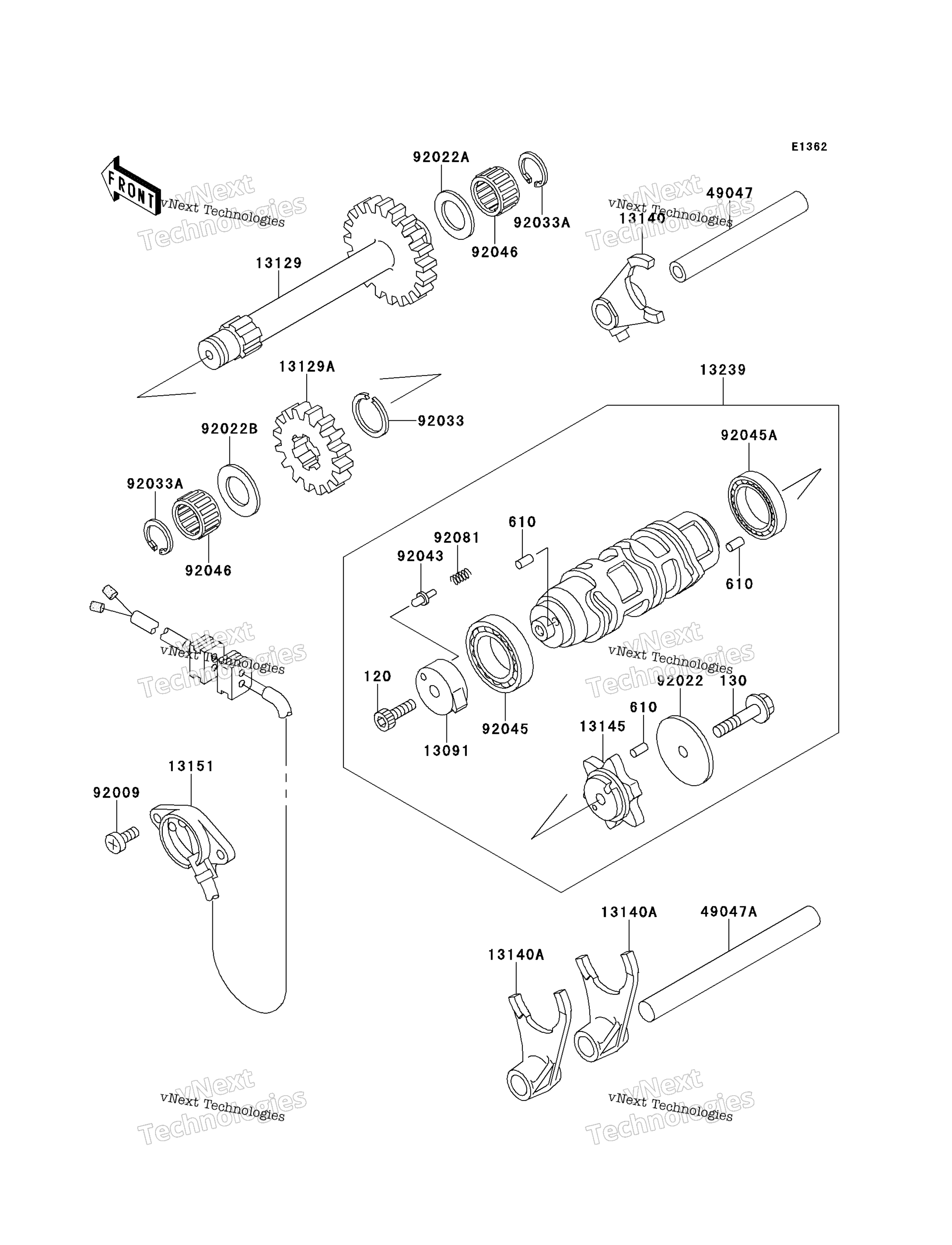 передача Change Drum / Shift Fork(S)