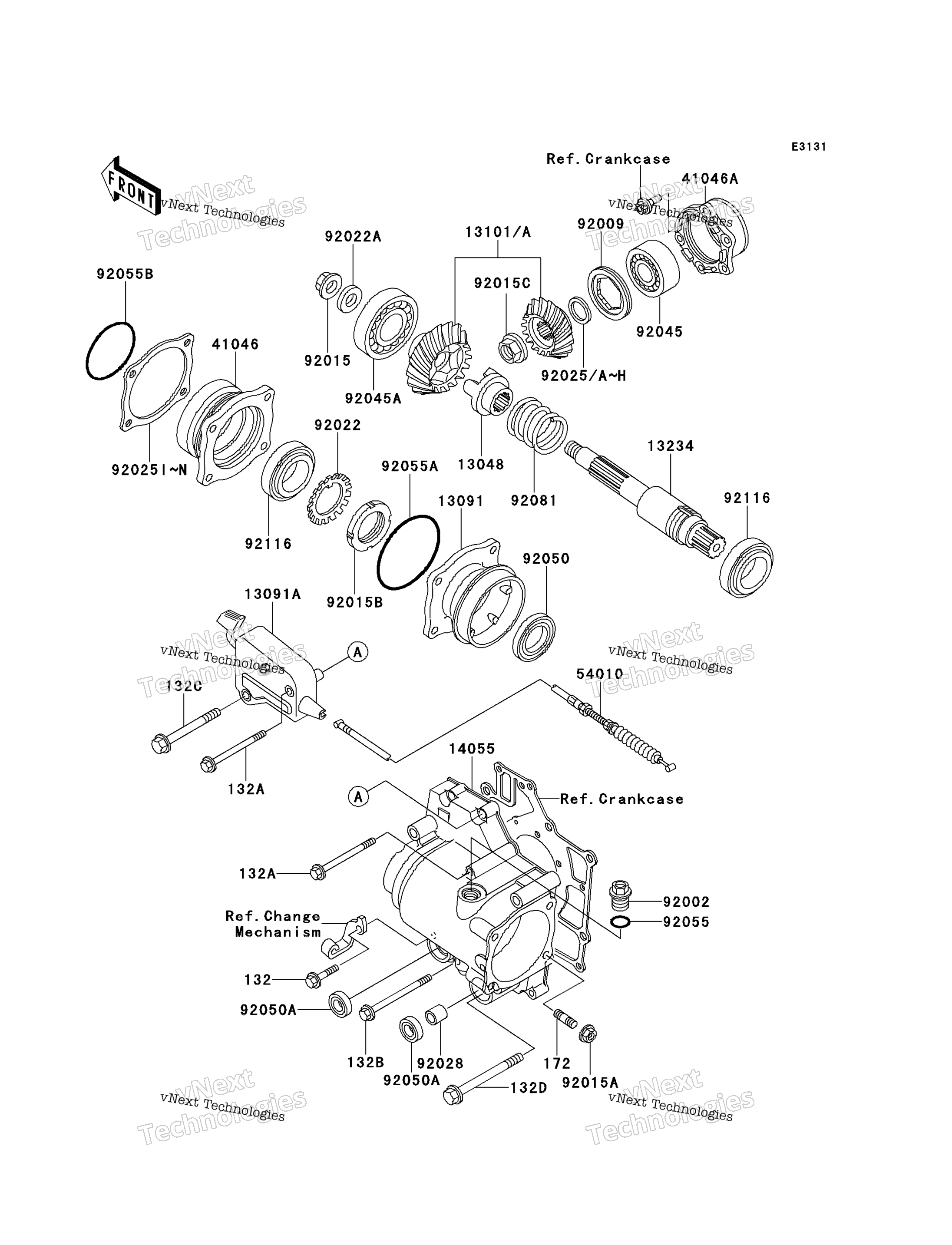 Передняя часть Bevel Gear