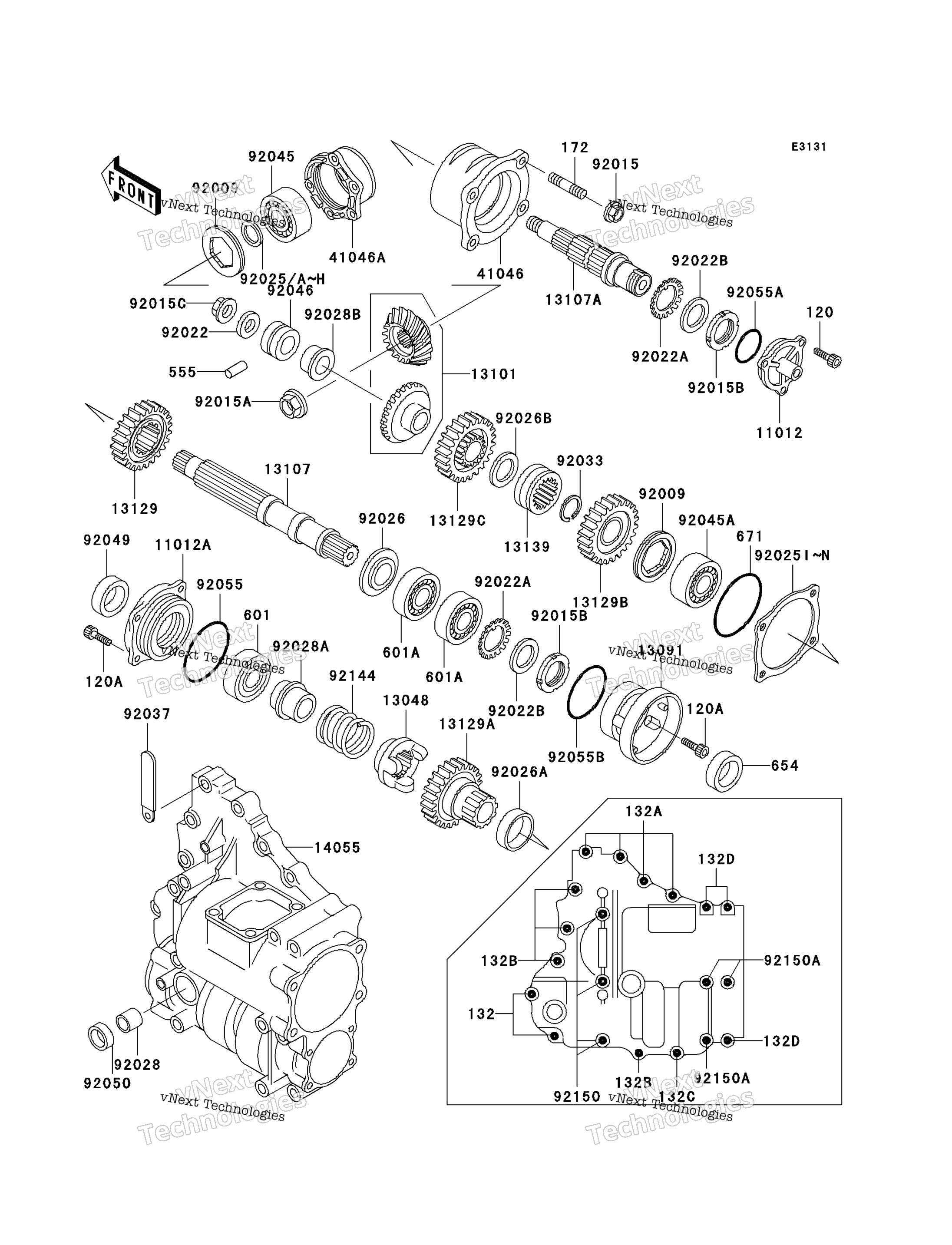 Передняя часть Bevel Gear