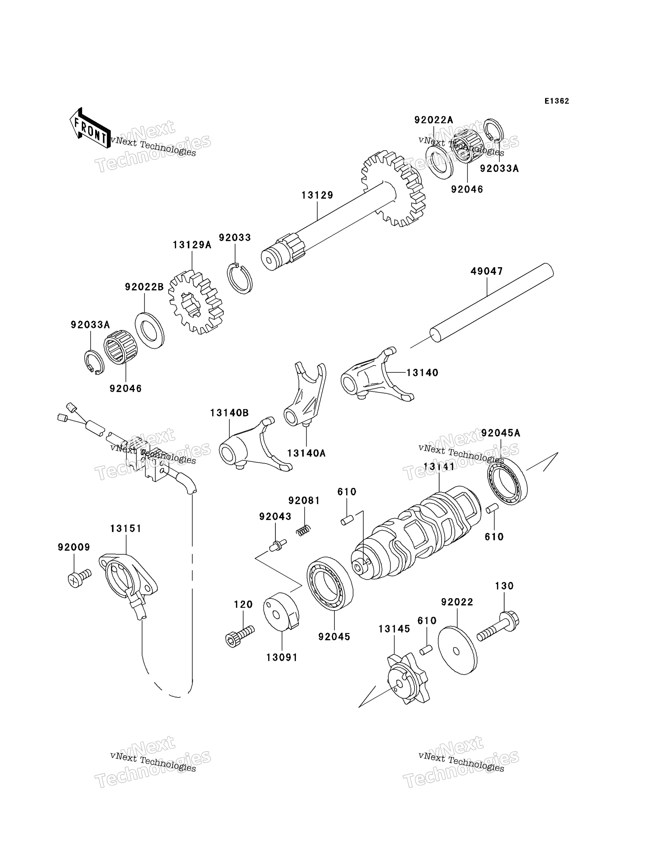 передача Change Drum / Shift Fork(S)