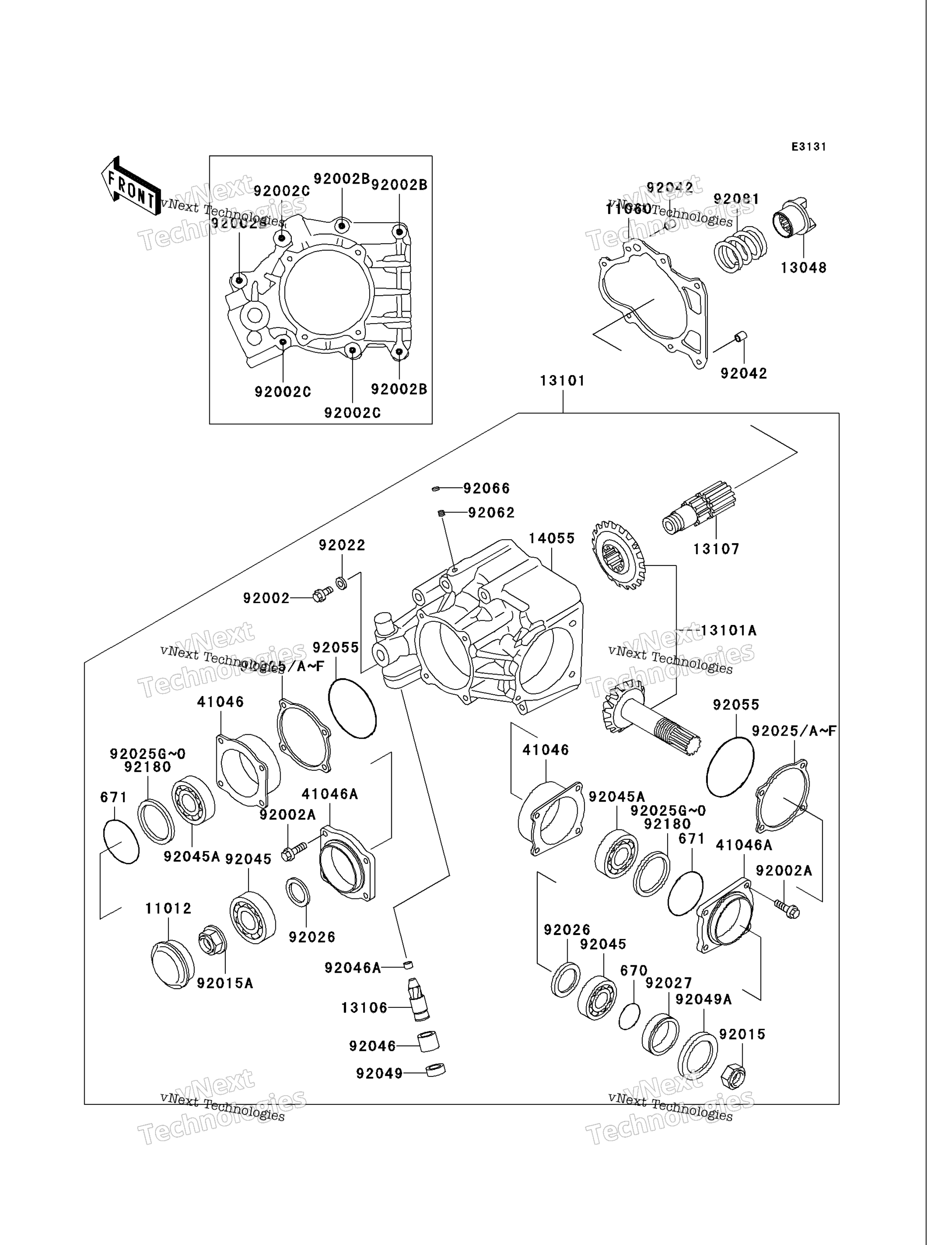 Передняя часть Bevel Gear