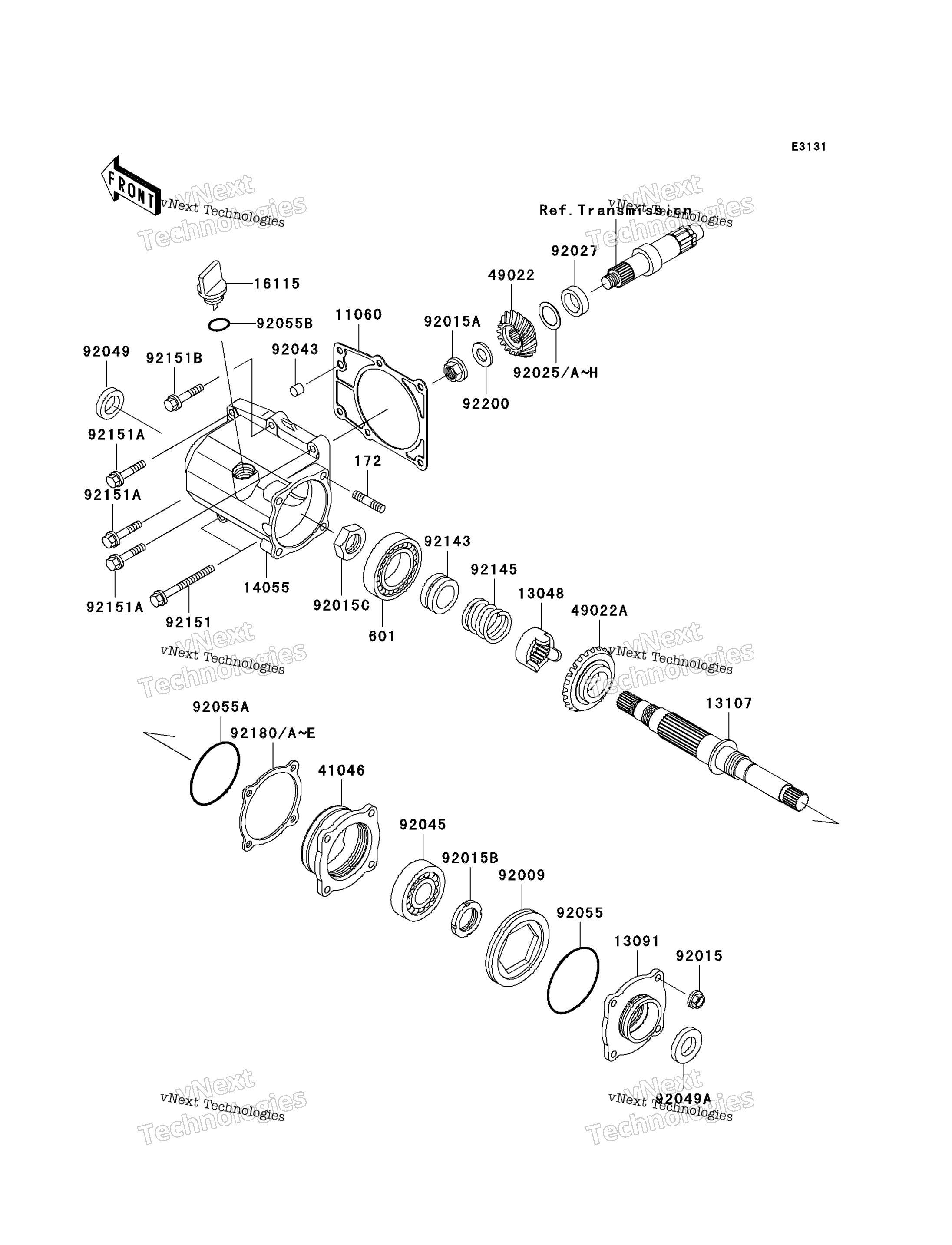 Передняя часть Bevel Gear