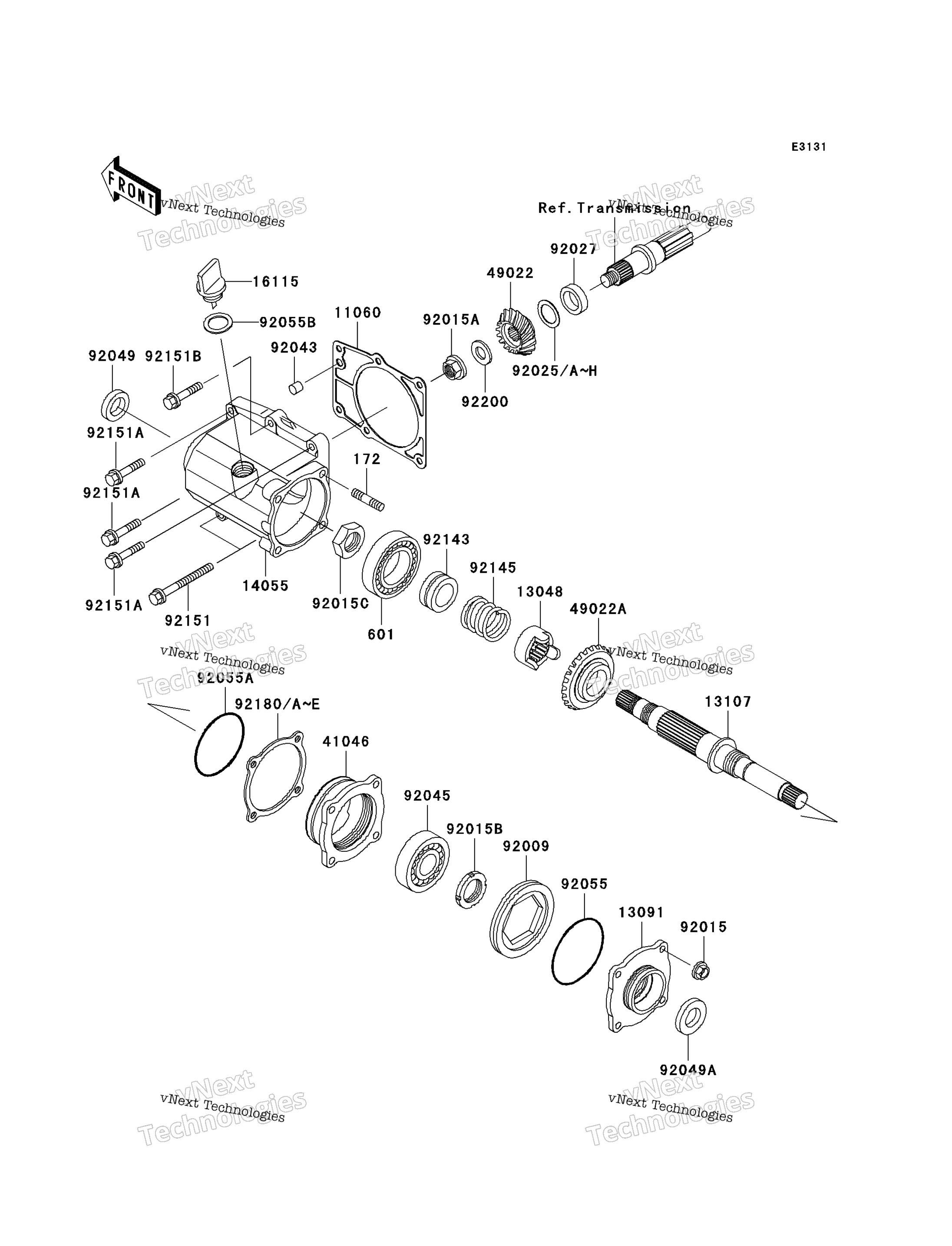 Передняя часть Bevel Gear