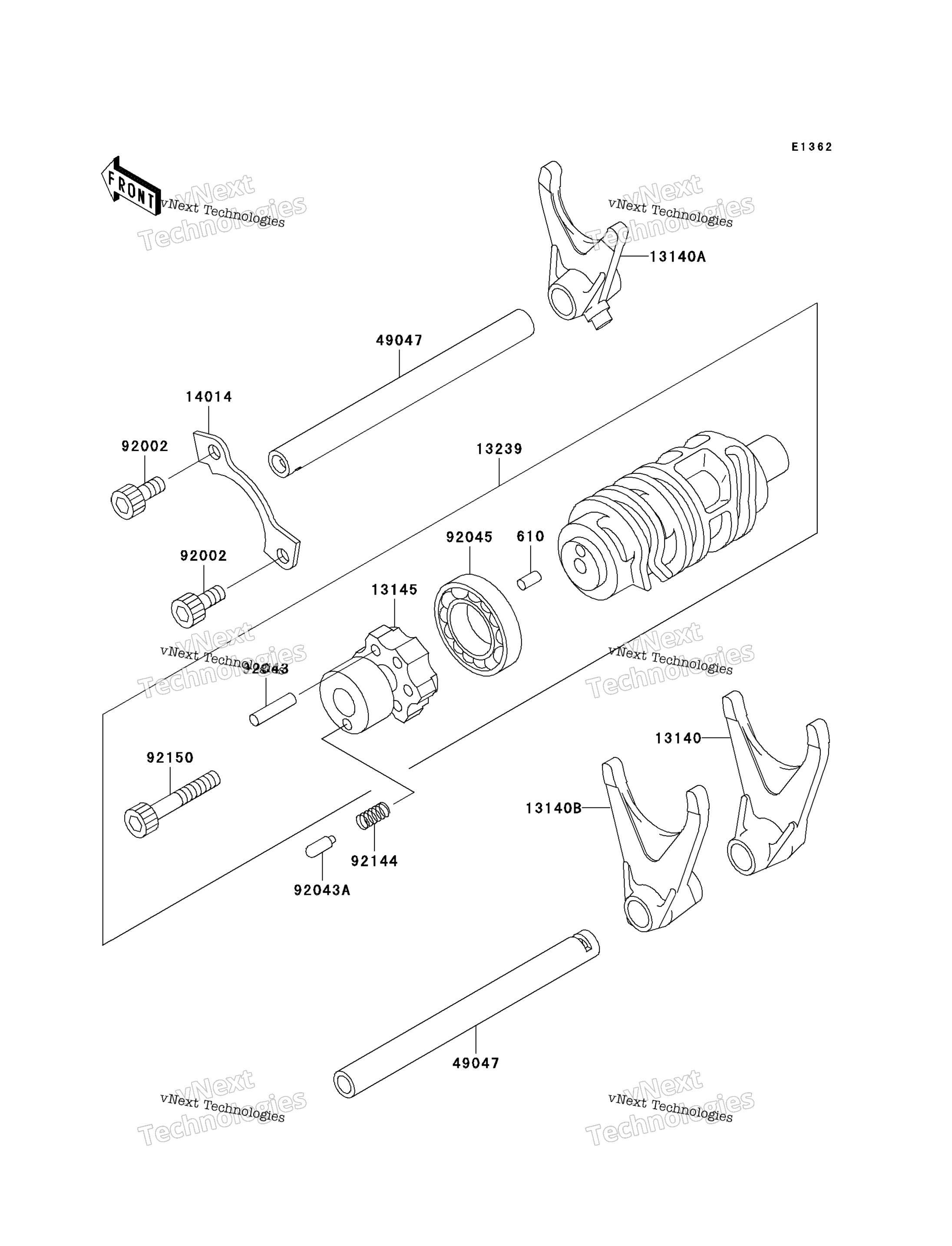 передача Change Drum / Shift Fork(S)