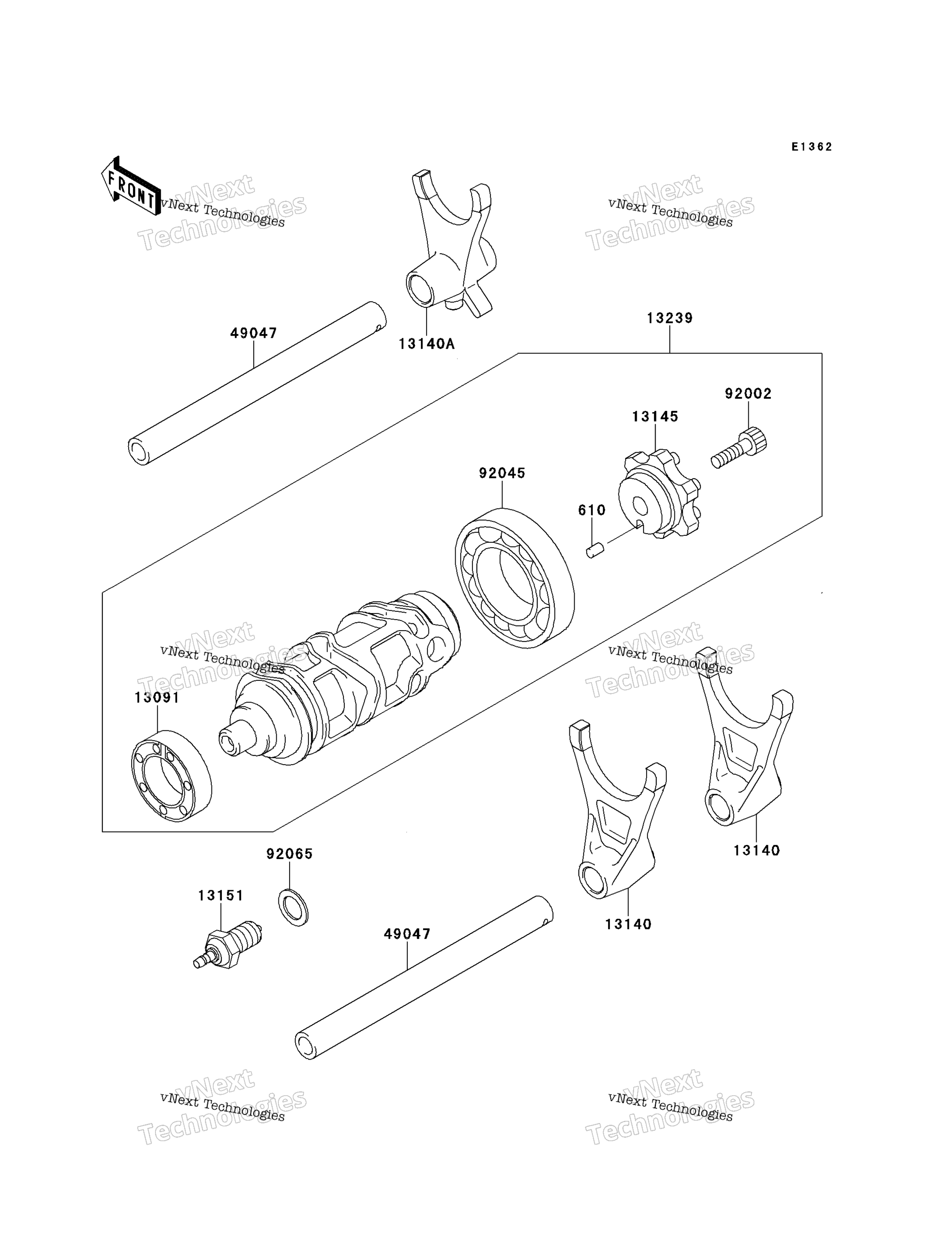 передача Change Drum / Shift Fork(S)