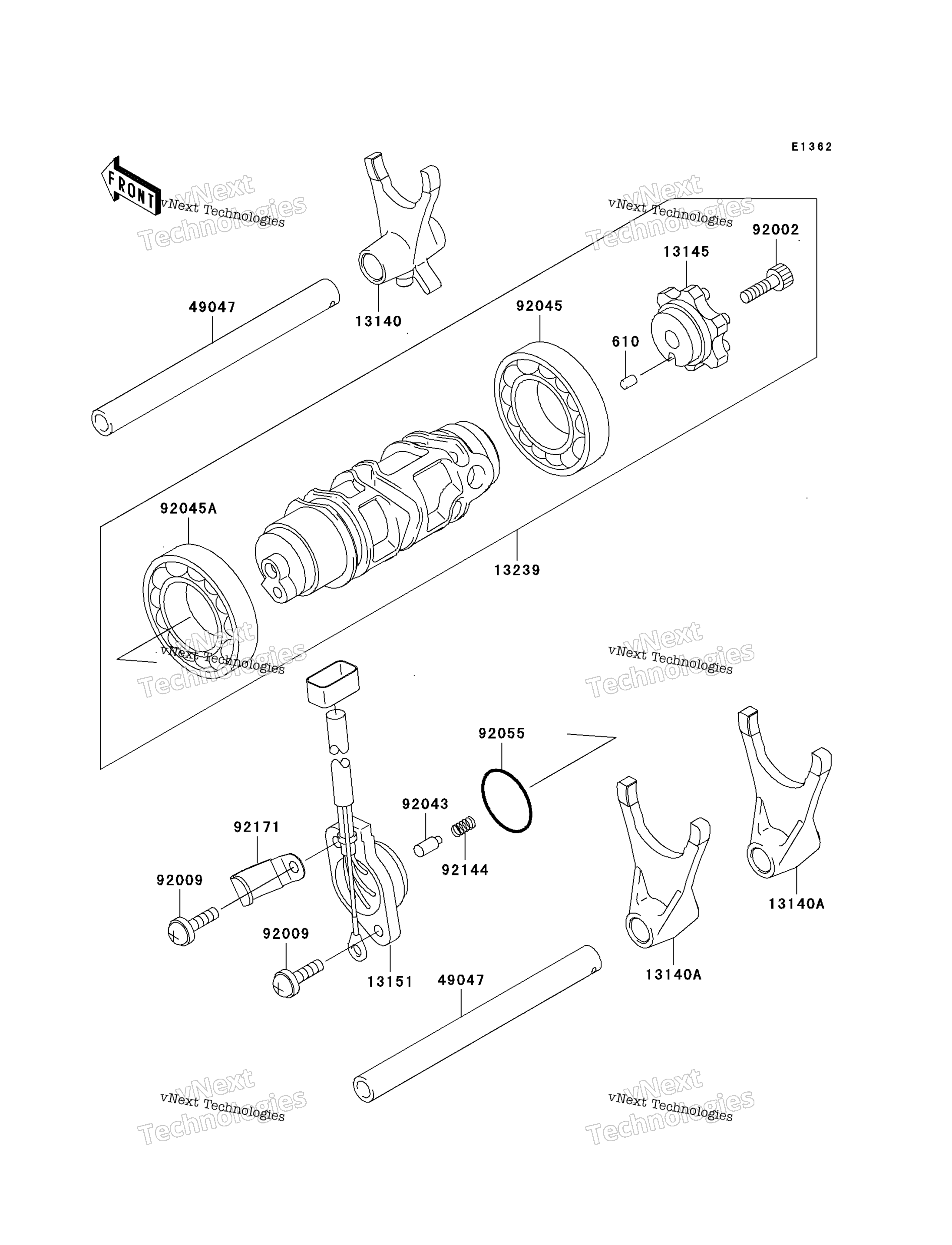передача Change Drum / Shift Fork(S)