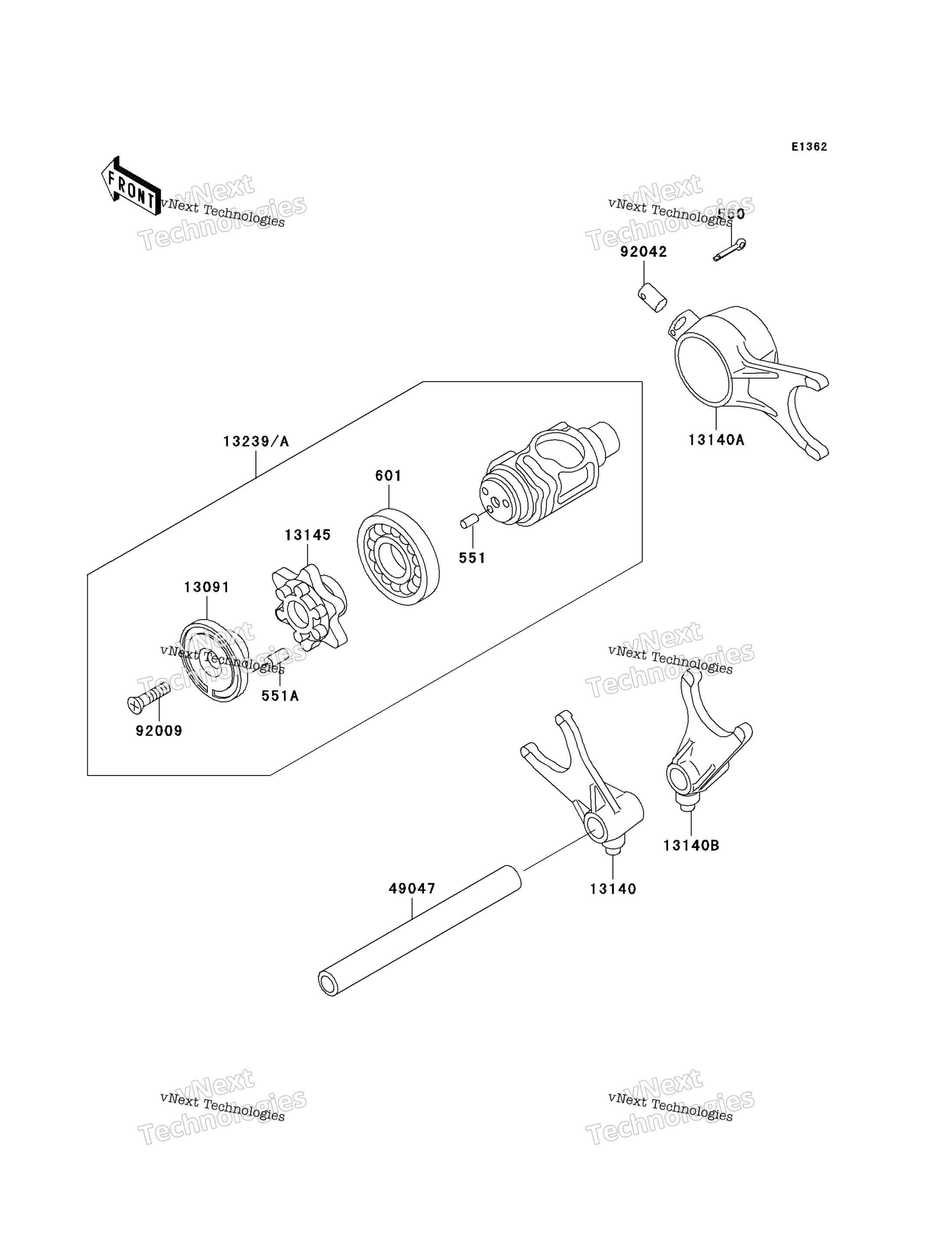 передача Change Drum / Shift Fork(S)