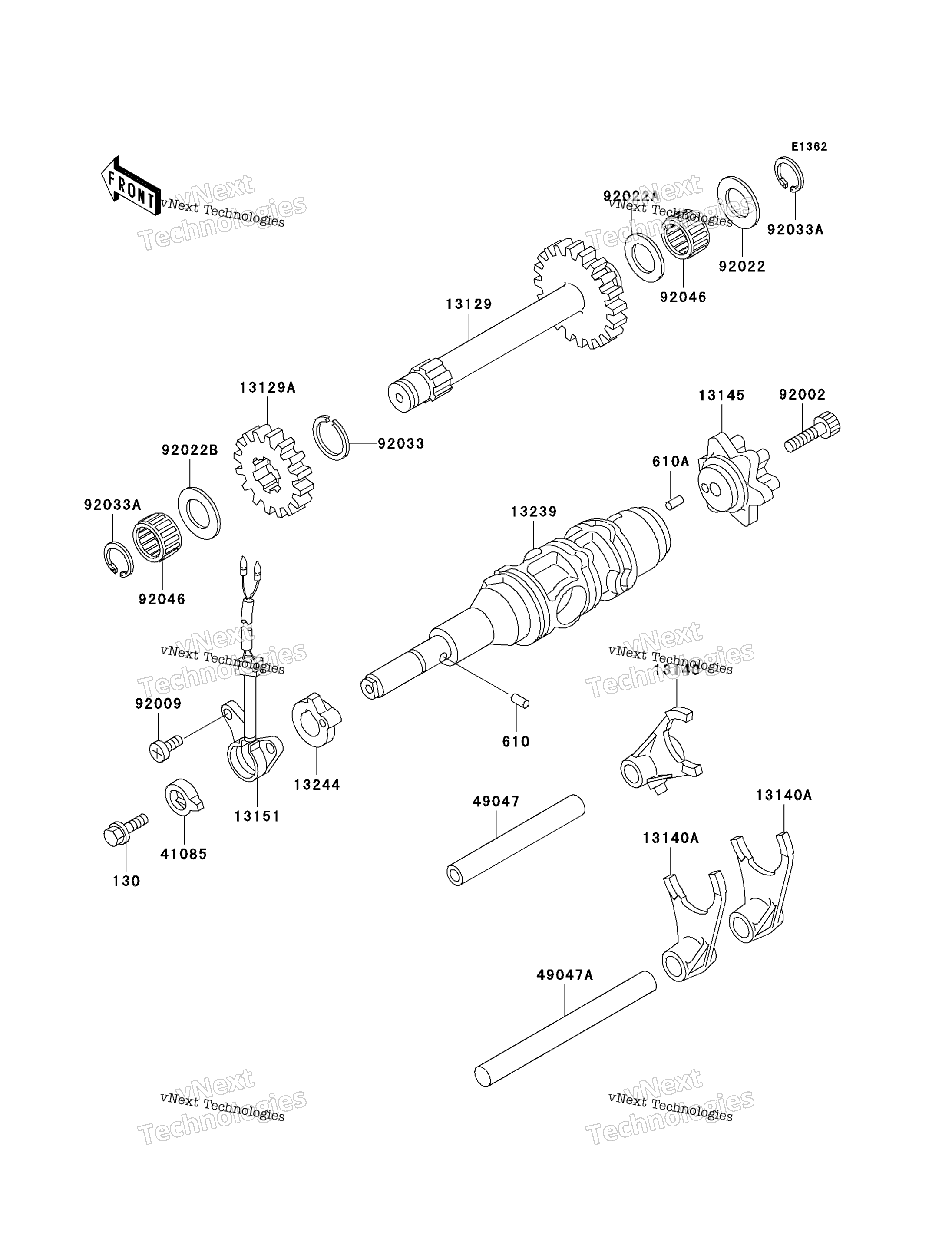 передача Change Drum / Shift Fork(S)