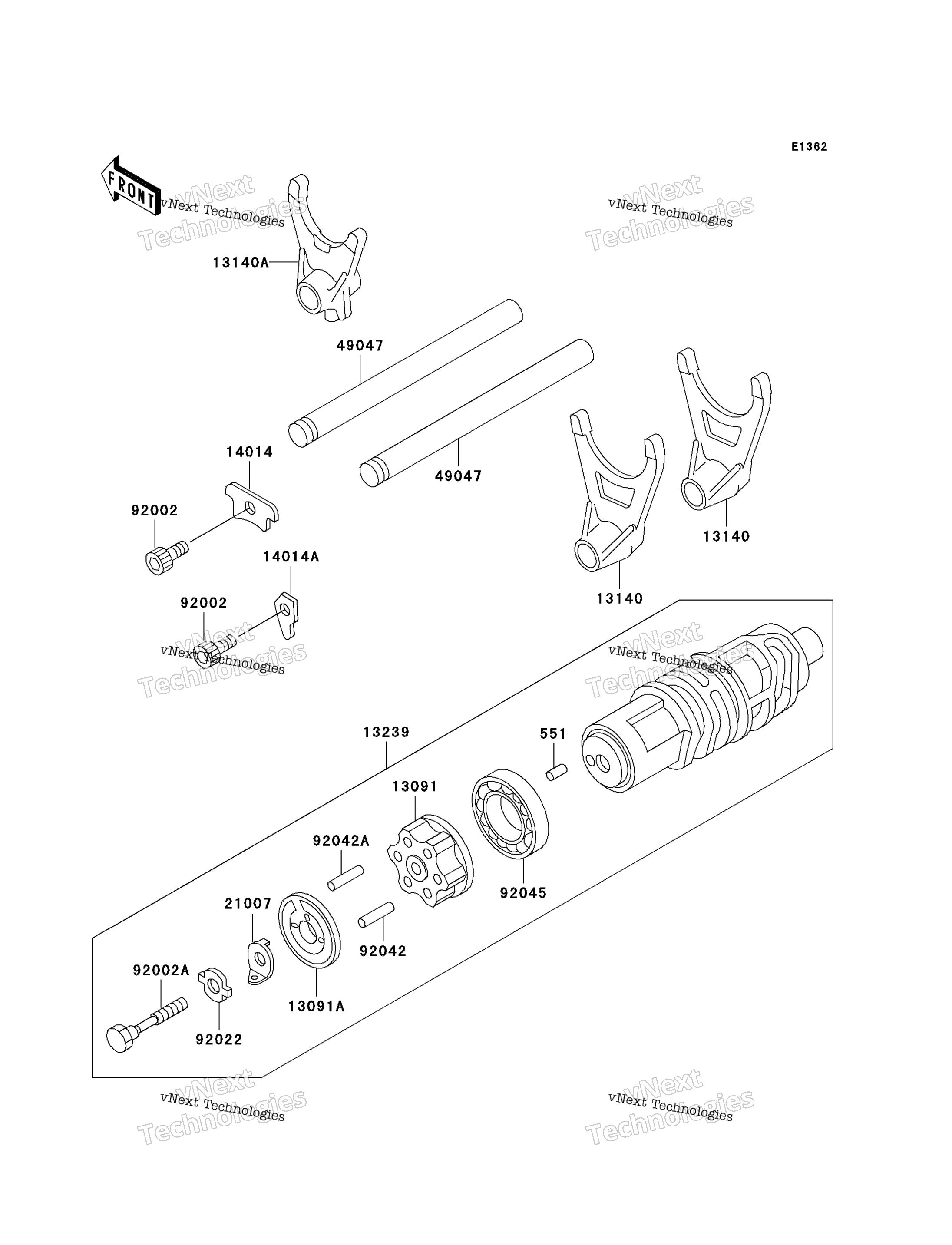 передача Change Drum / Shift Fork(S)