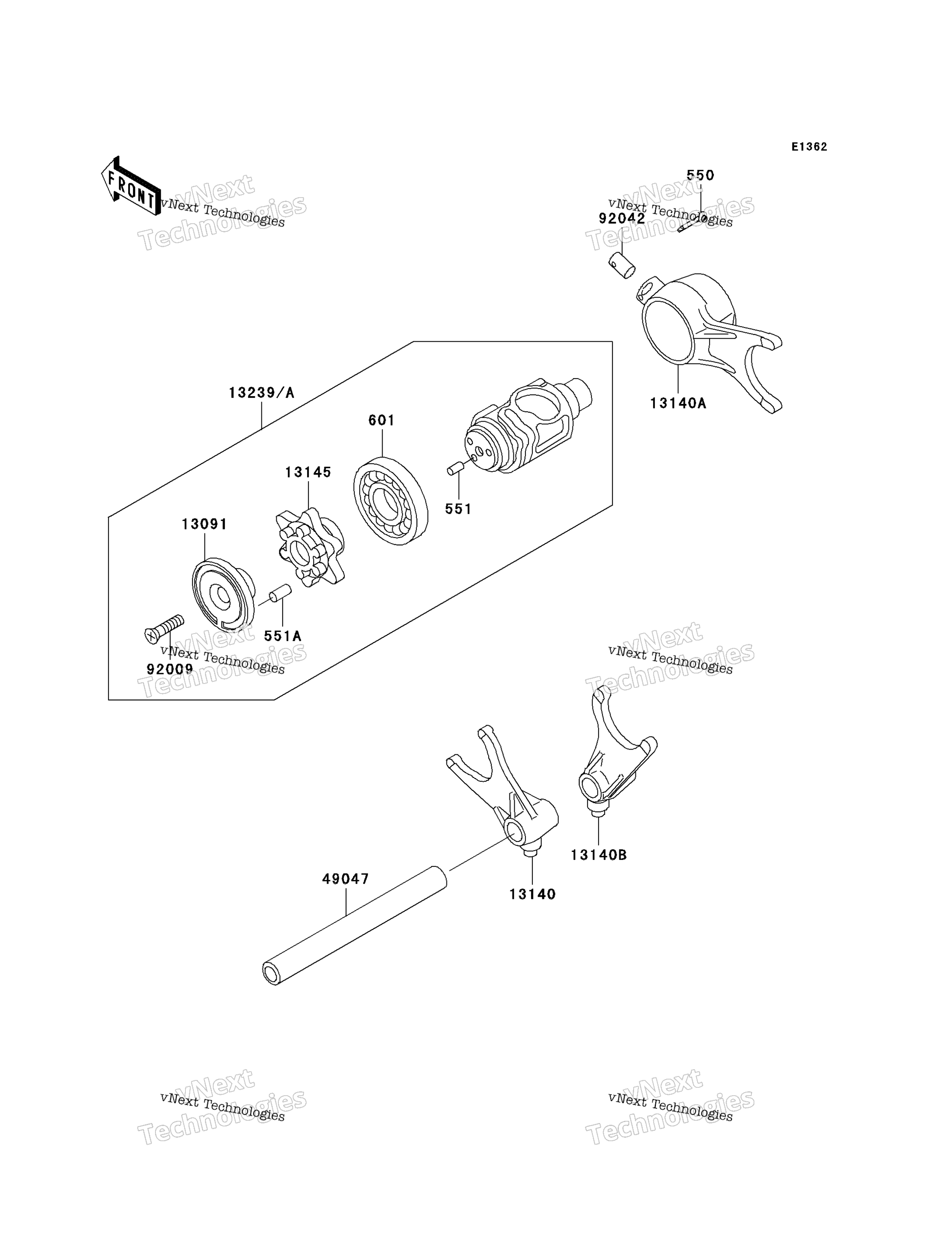 передача Change Drum / Shift Fork(S)