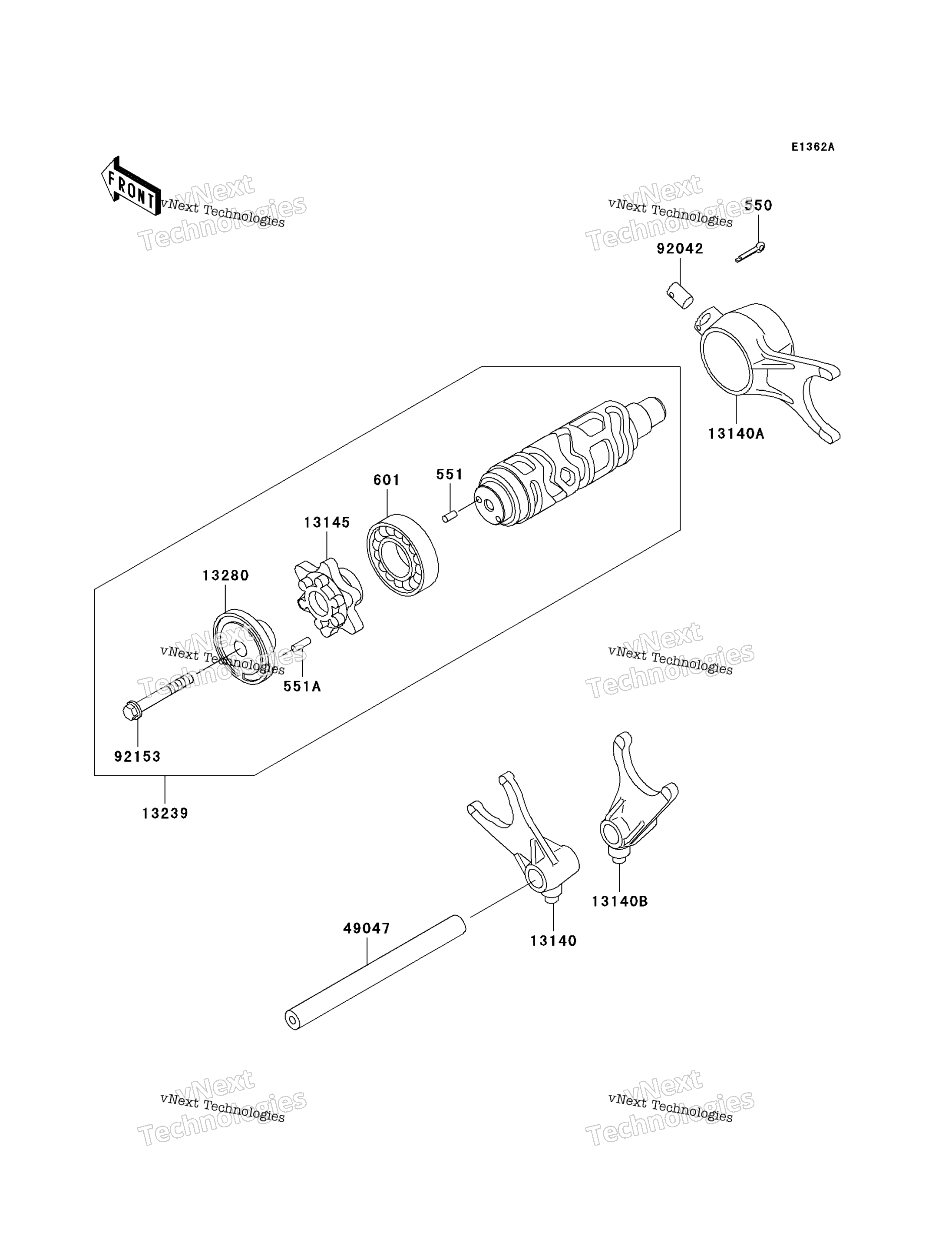 передача Change Drum / Shift Fork(S)